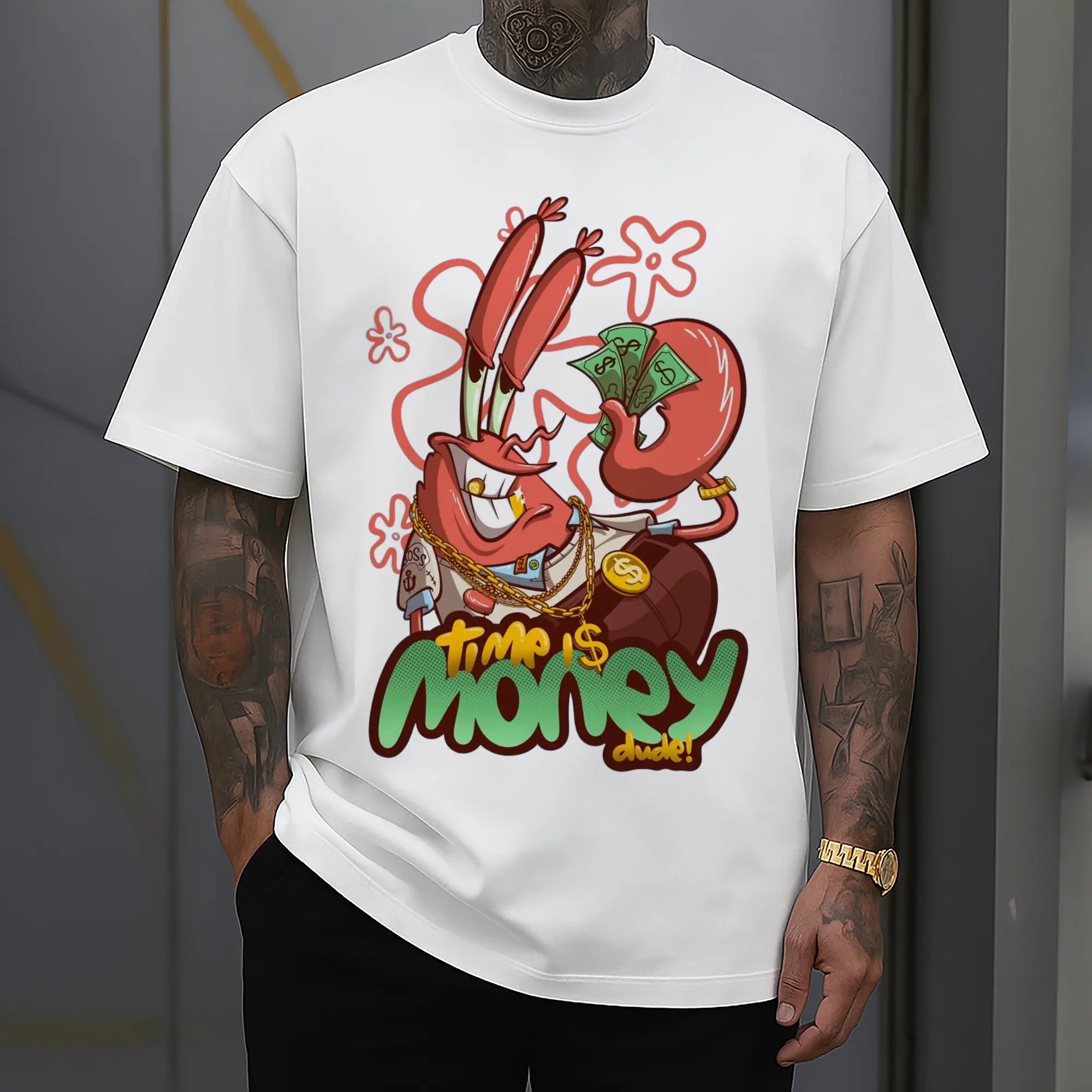 Spongebob Squarepants Mr. Krabs time is money Shirt