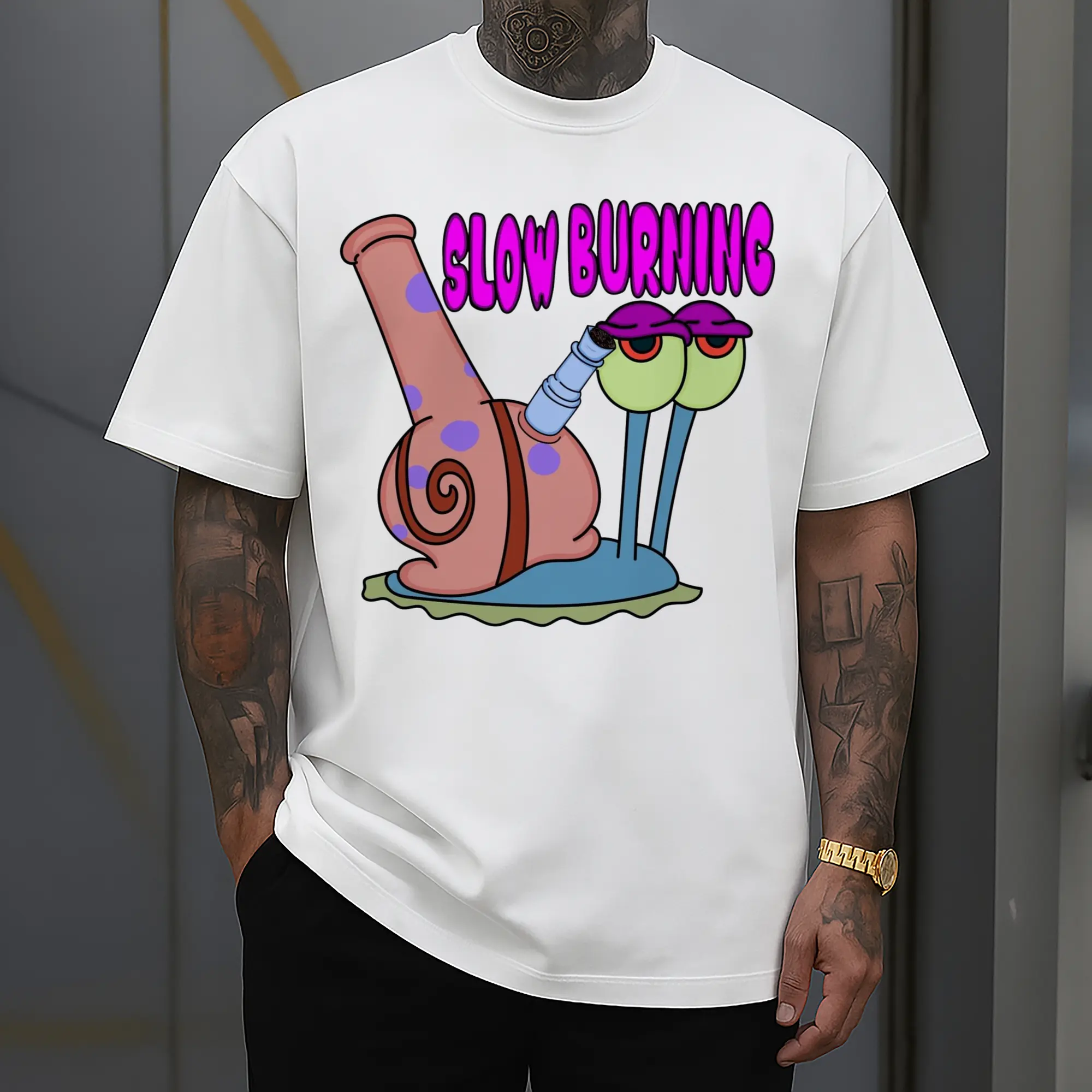 SpongeBob SquarePants Gary the Snail slow burning T-Shirt
