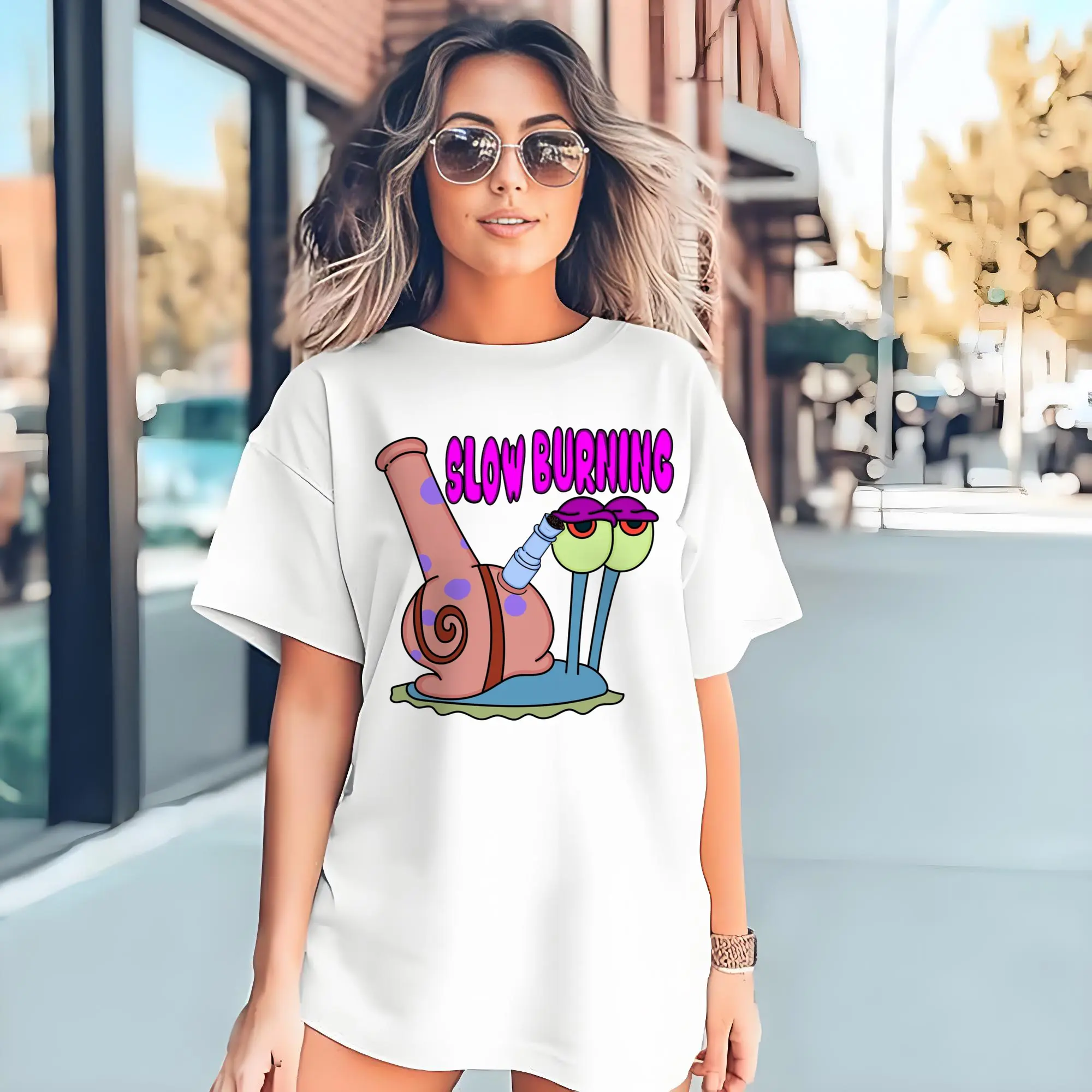 SpongeBob SquarePants Gary the Snail slow burning T-Shirt