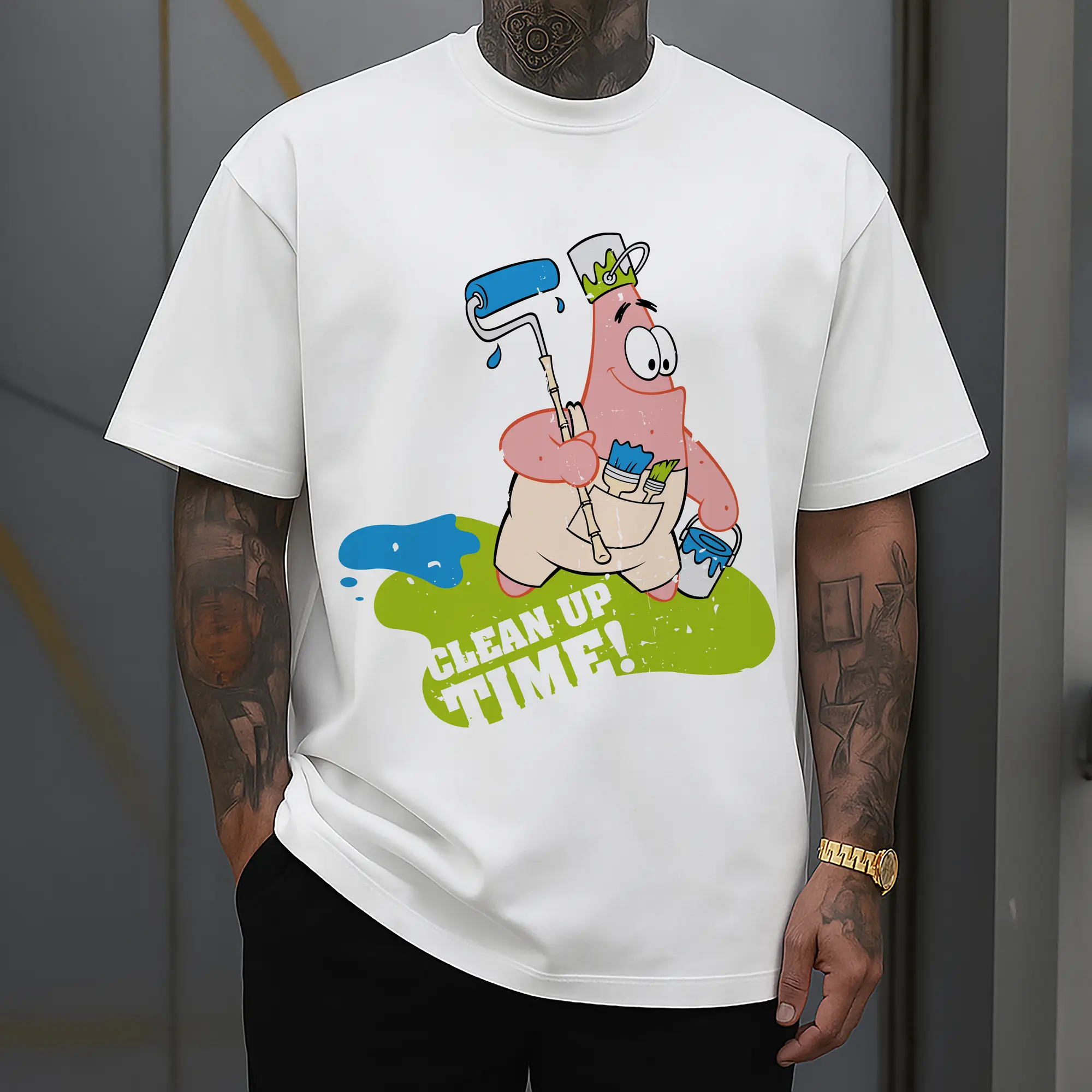 Patrick Star clean up time Graphic T-Shirt