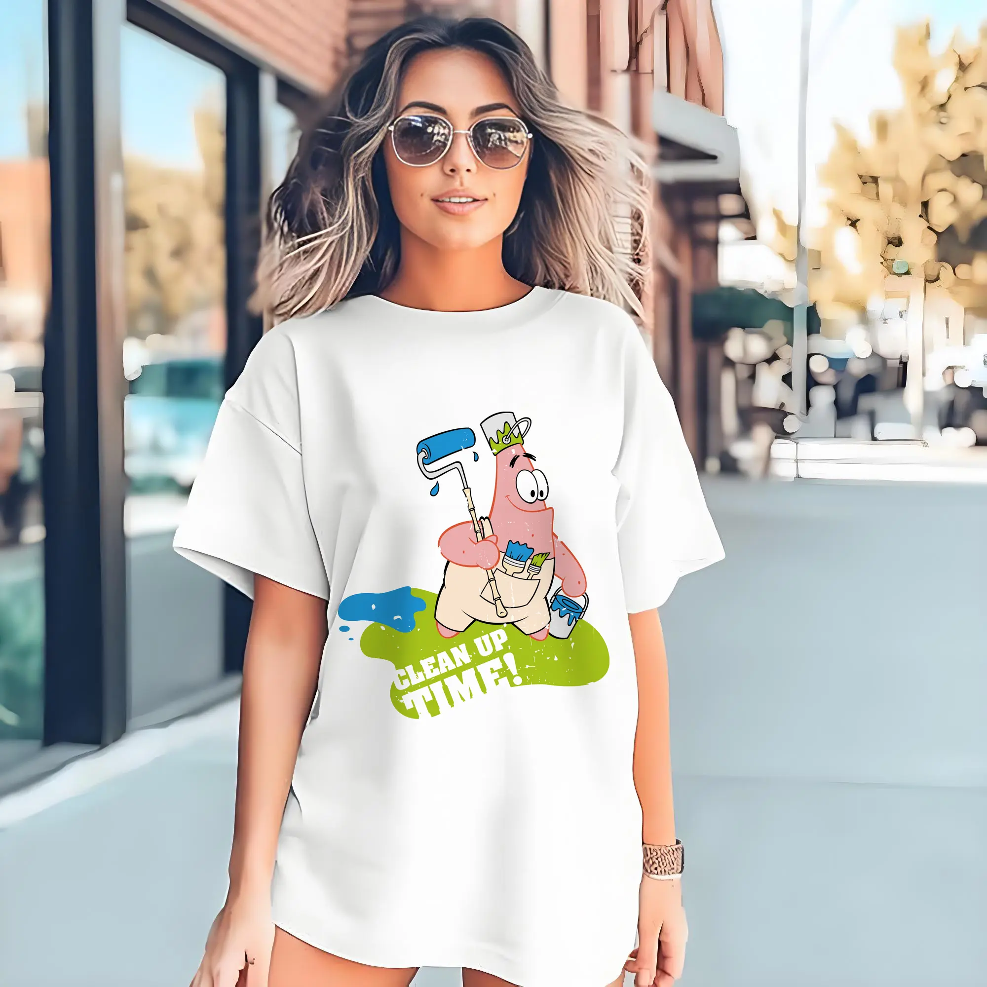 Patrick Star clean up time Graphic T-Shirt