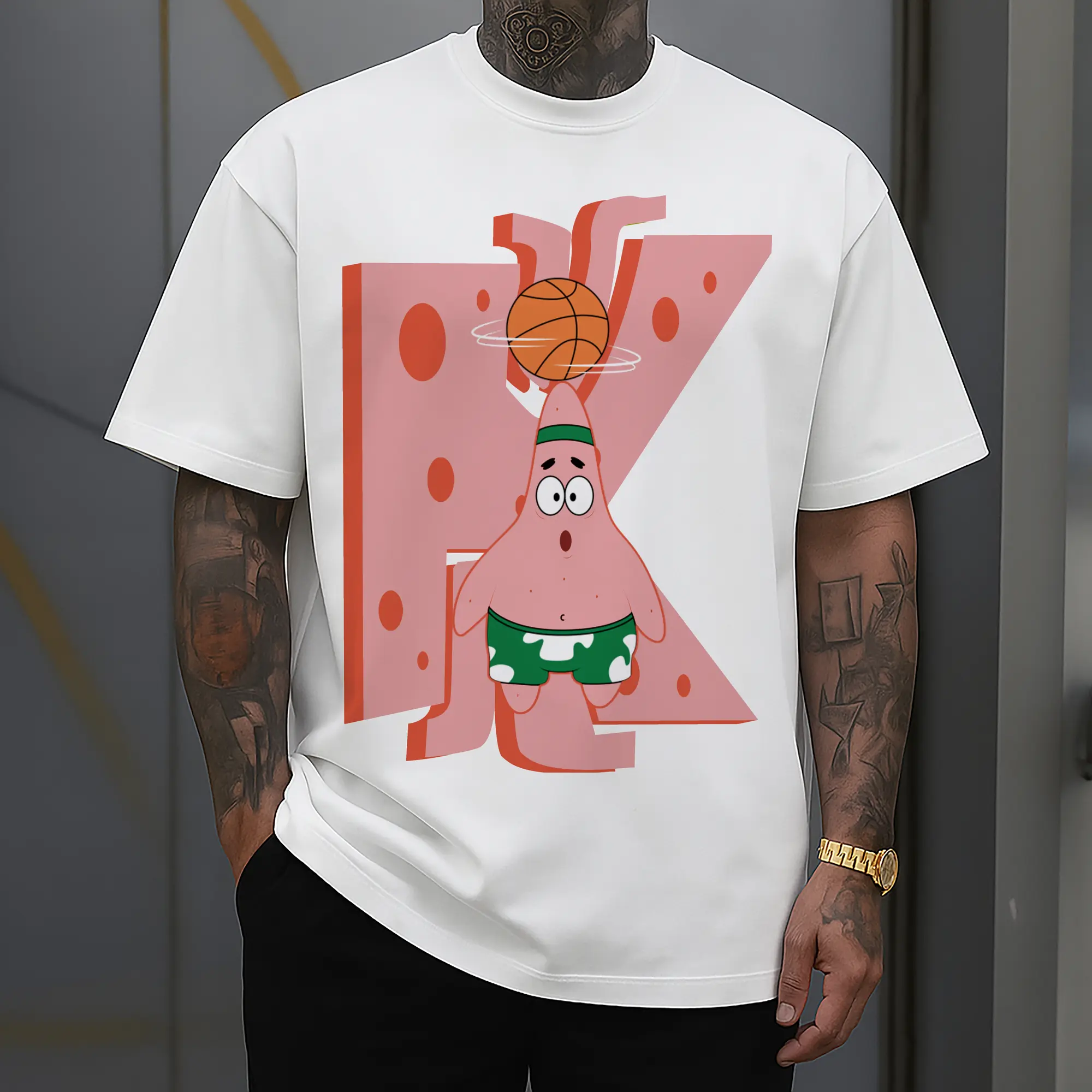 Patrick Star play basketball Graphic T-Shirt