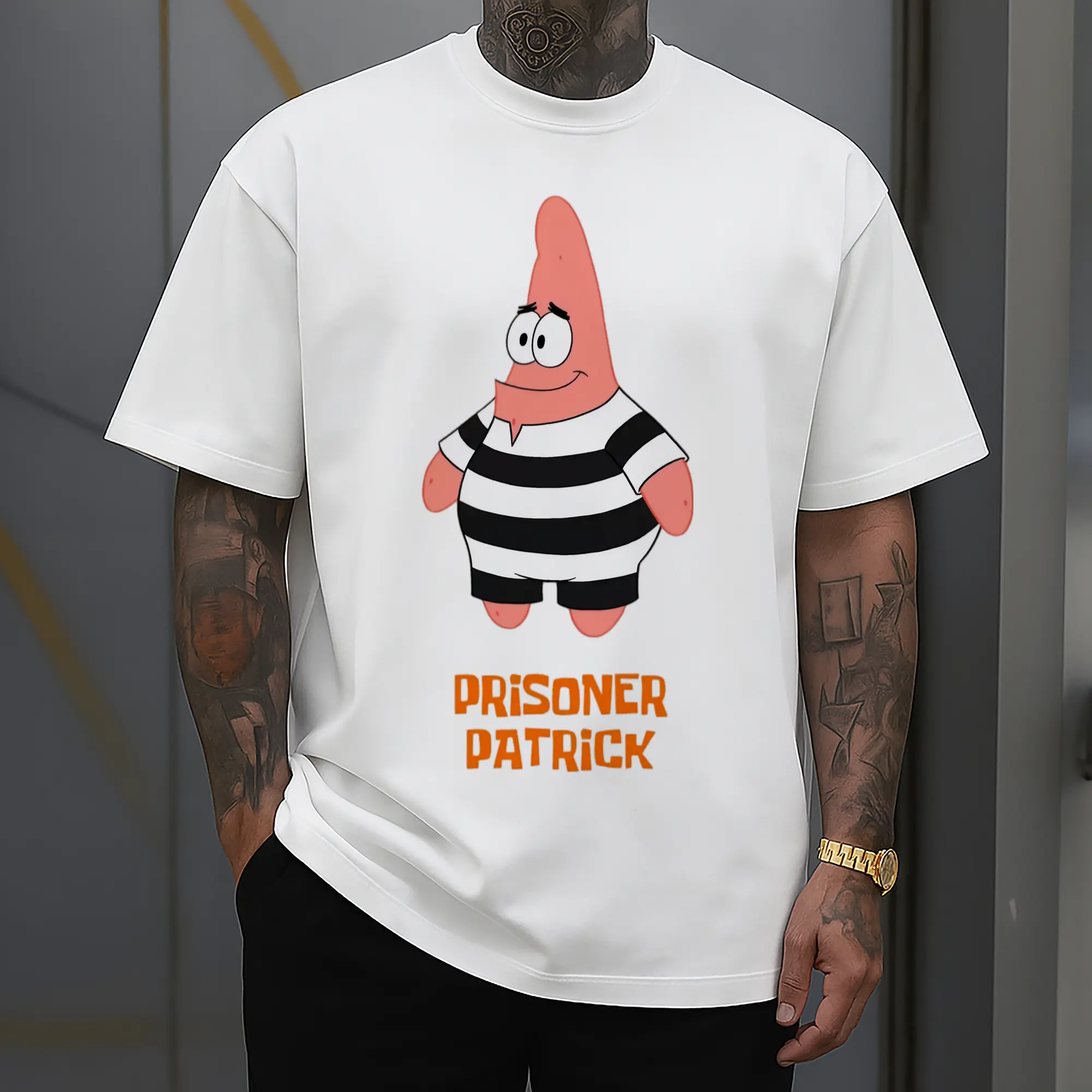 Patrick Star prisoner Graphic T-Shirt
