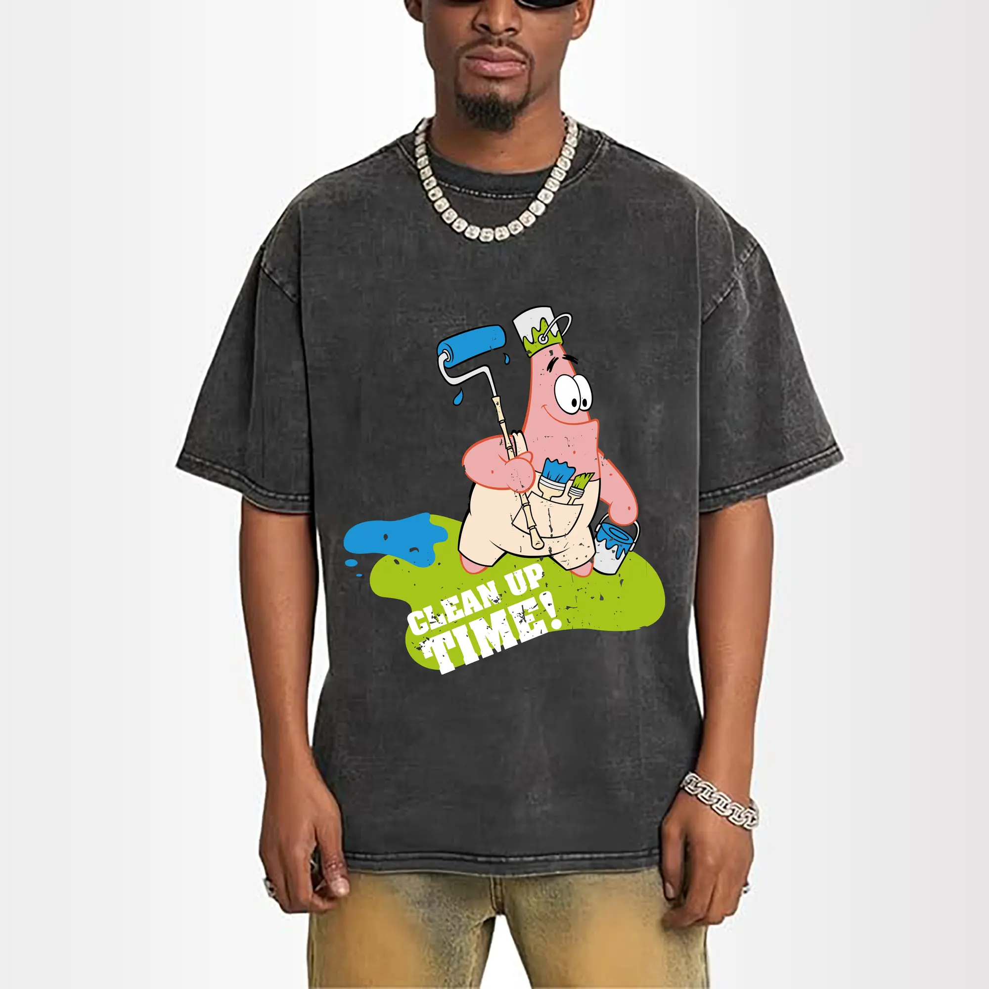 Patrick Star clean up time Graphic T-Shirt