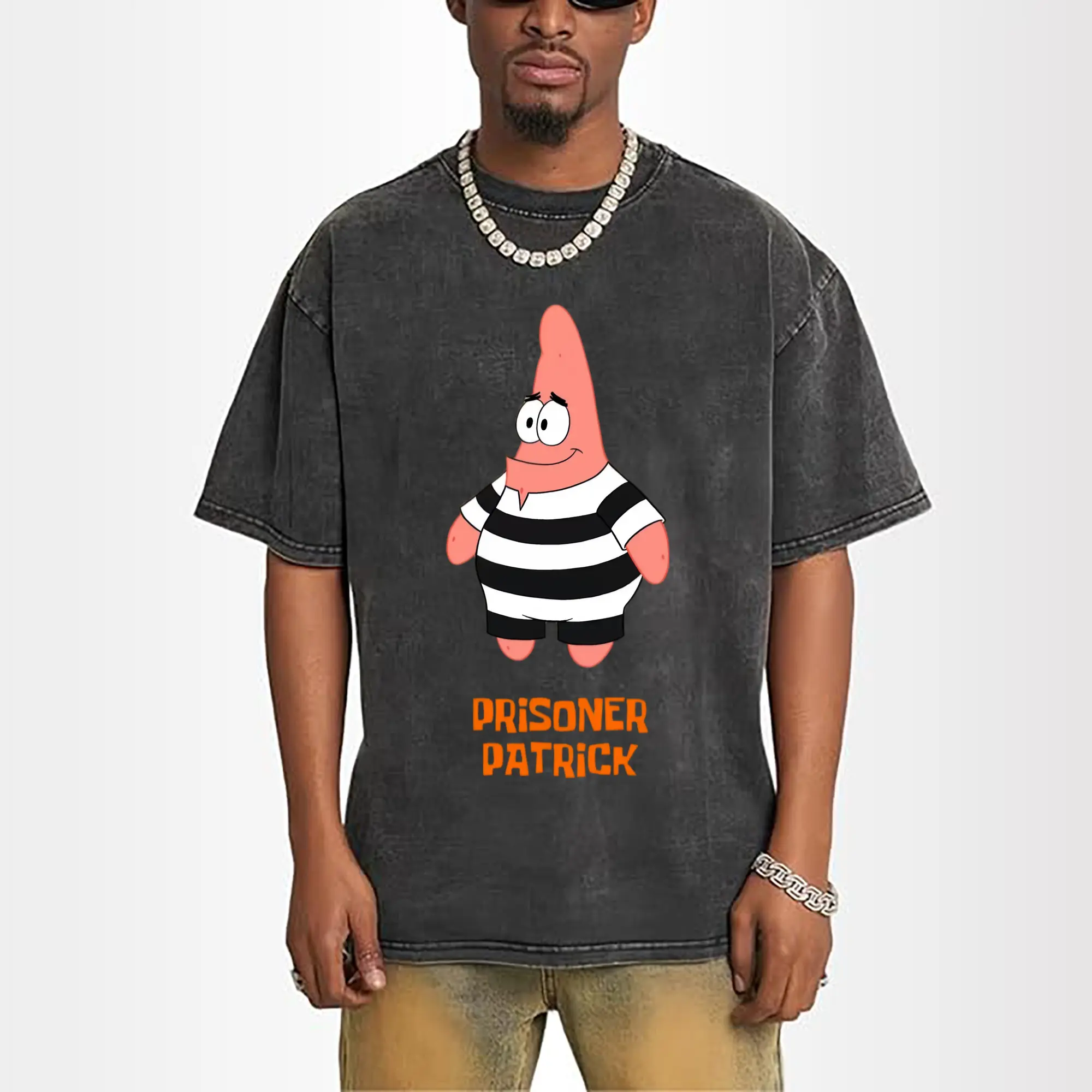 Patrick Star prisoner Graphic T-Shirt
