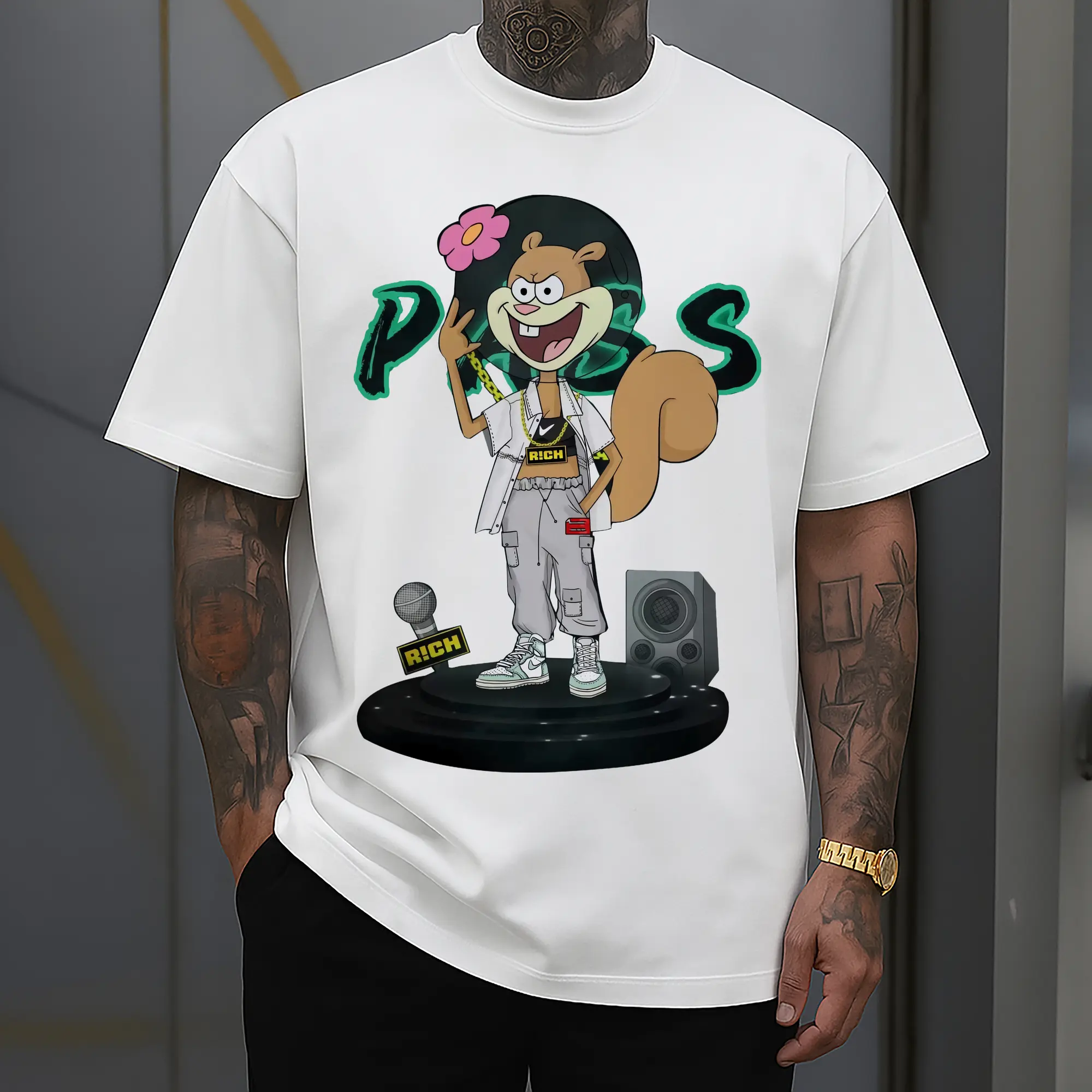 SpongeBob Sandy Cheeks hip hop Graphic Tee