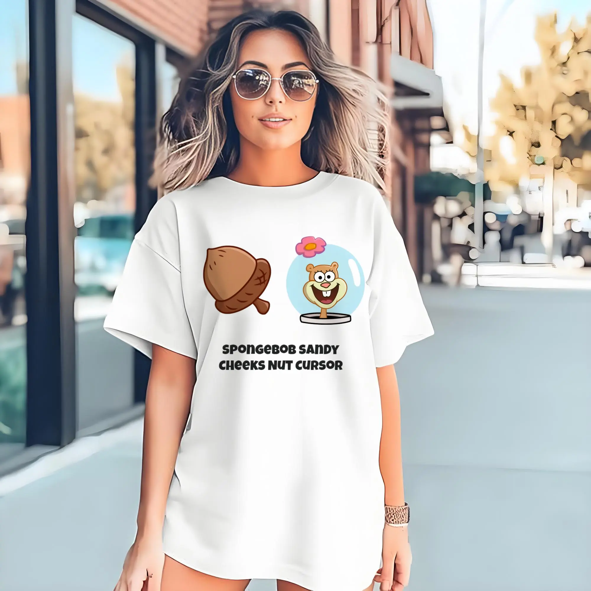 SpongeBob Sandy Cheeks nut cursor t-shirt