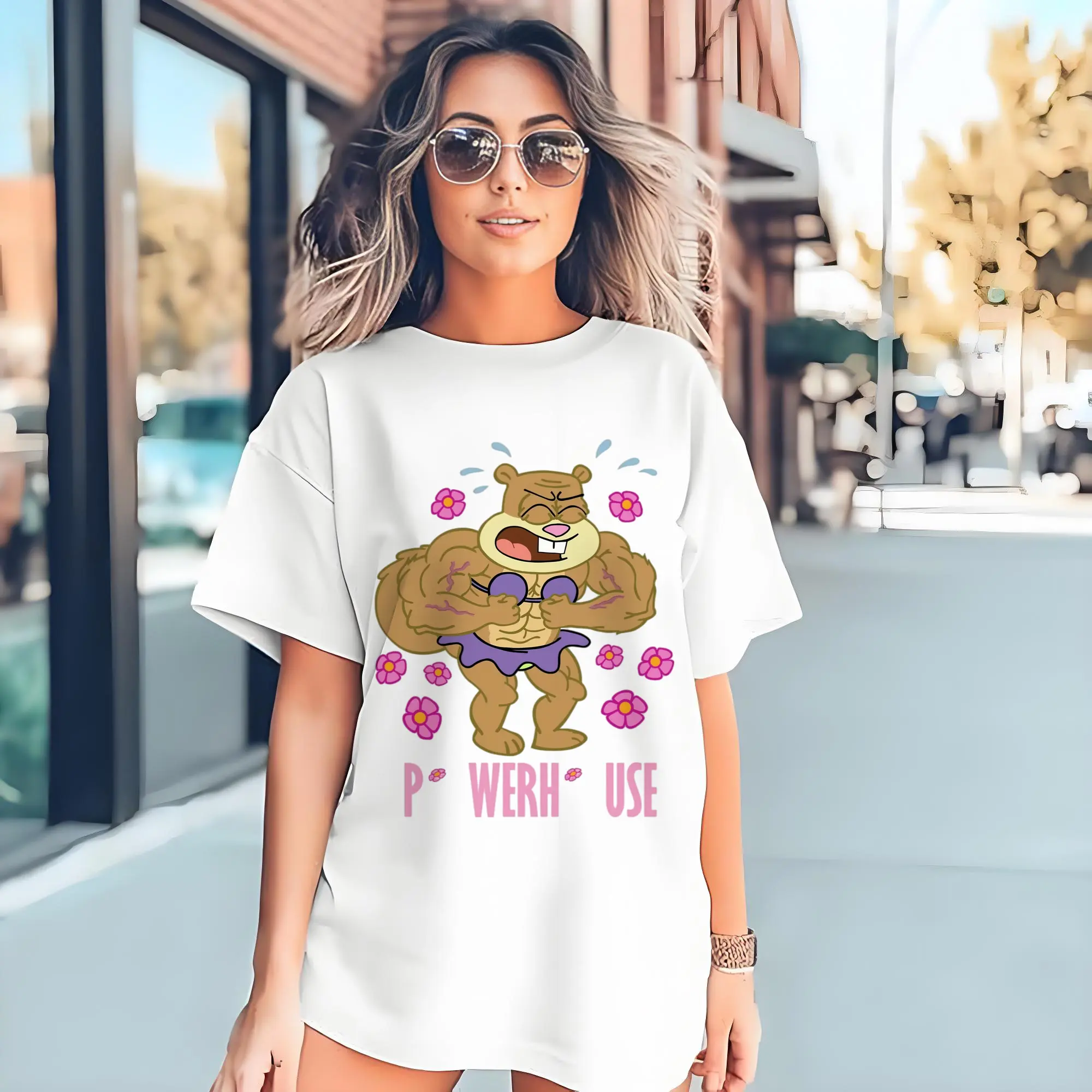 SpongeBob Sandy Cheeks show power Graphic Tee