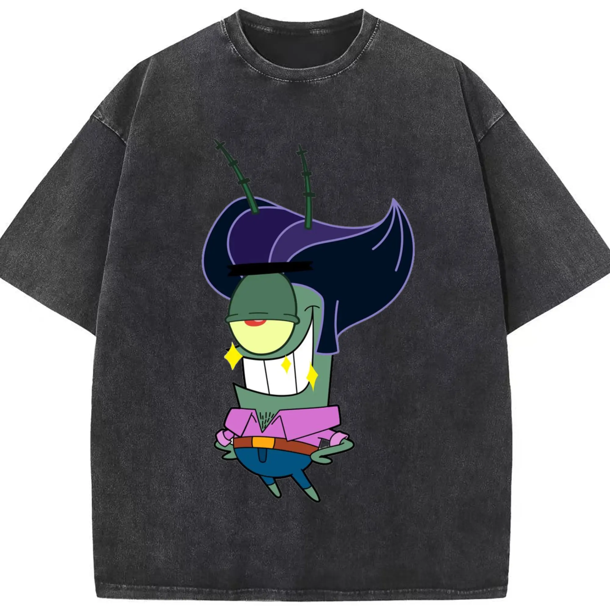 Sheldon J. PlanktonThe Play Elvis Presley shirt - Washed Vintage Look 230g Cotton Oversized T-Shirt With Front Heat Transfer Print – Soft, Lightweight, Stylish Fit – Comfortable Casual Wear For Sports & Everyday Use