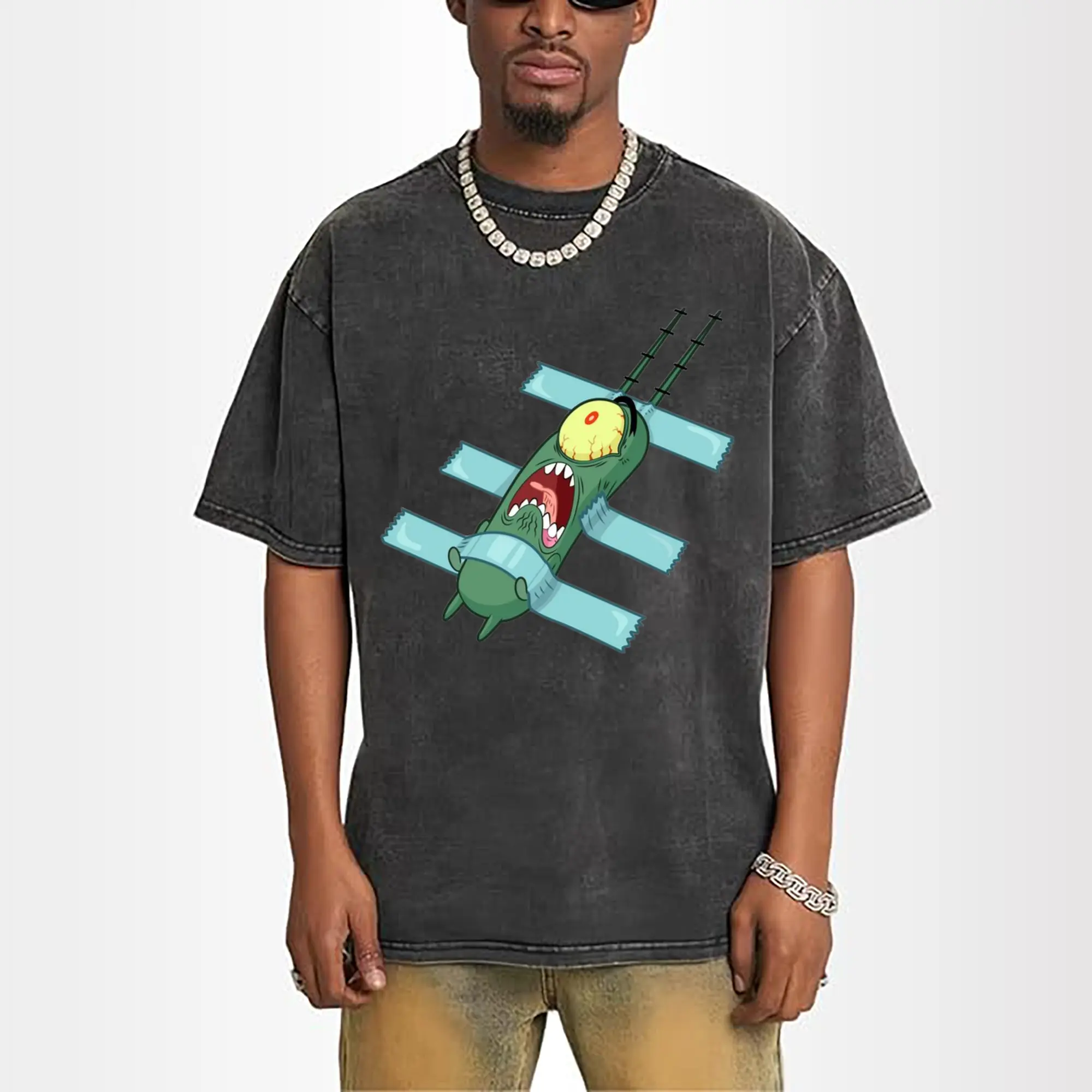 Sheldon J. Plankton sream Graphic T-Shirt