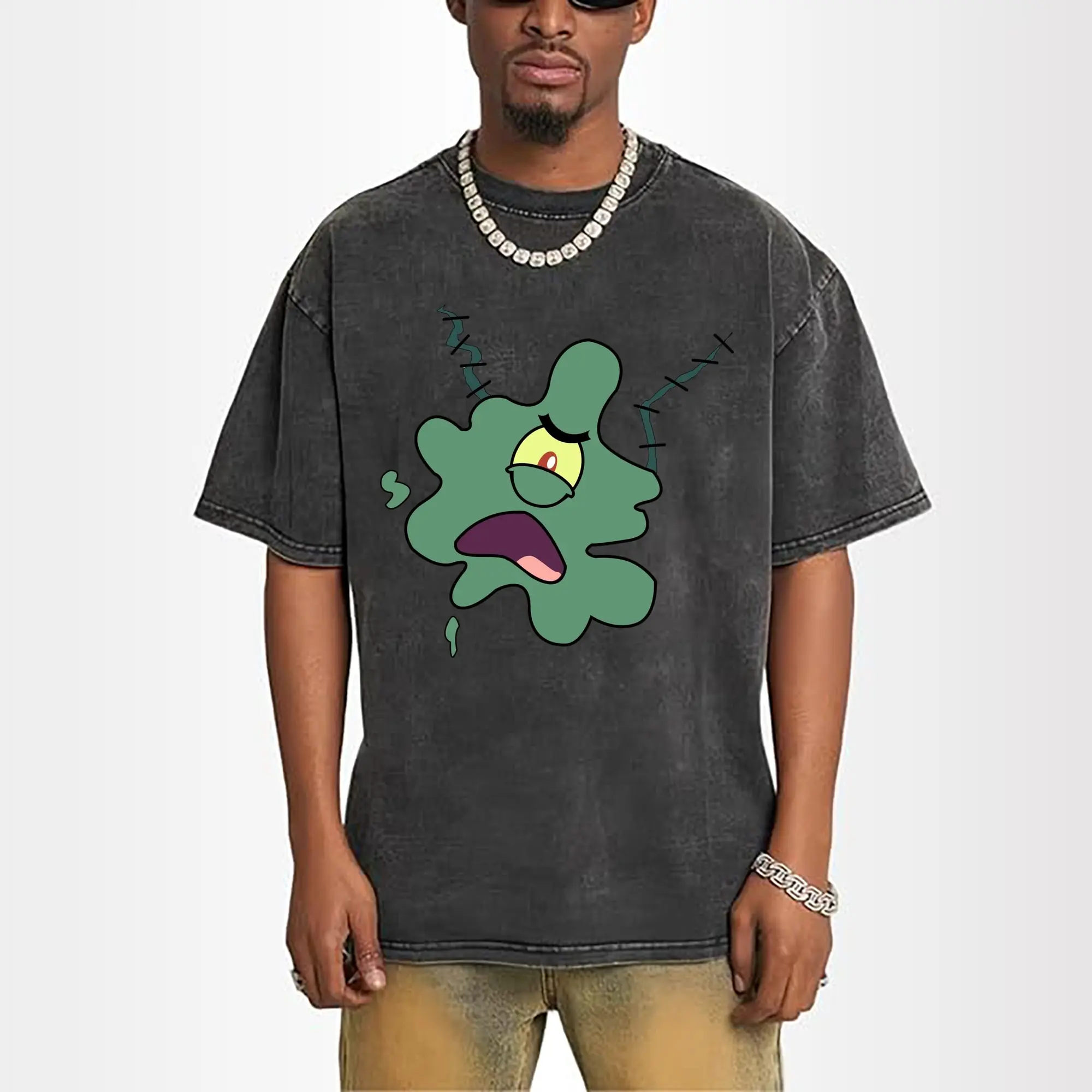 spongebob  Sheldon J. Plankton flaser mudface tee