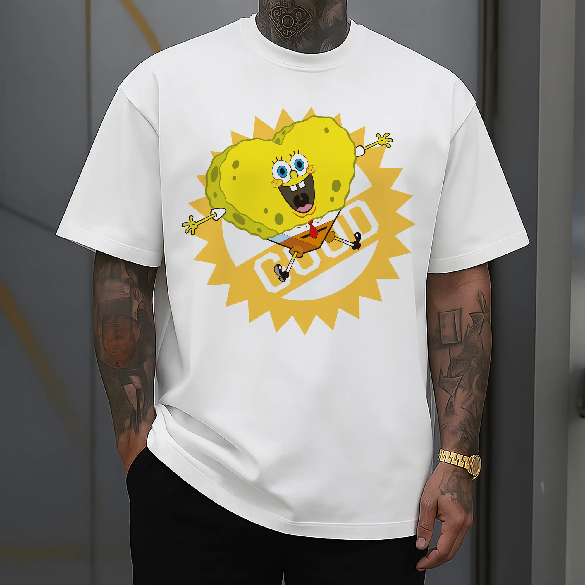heart-shaped spongebob squarepants t shirt