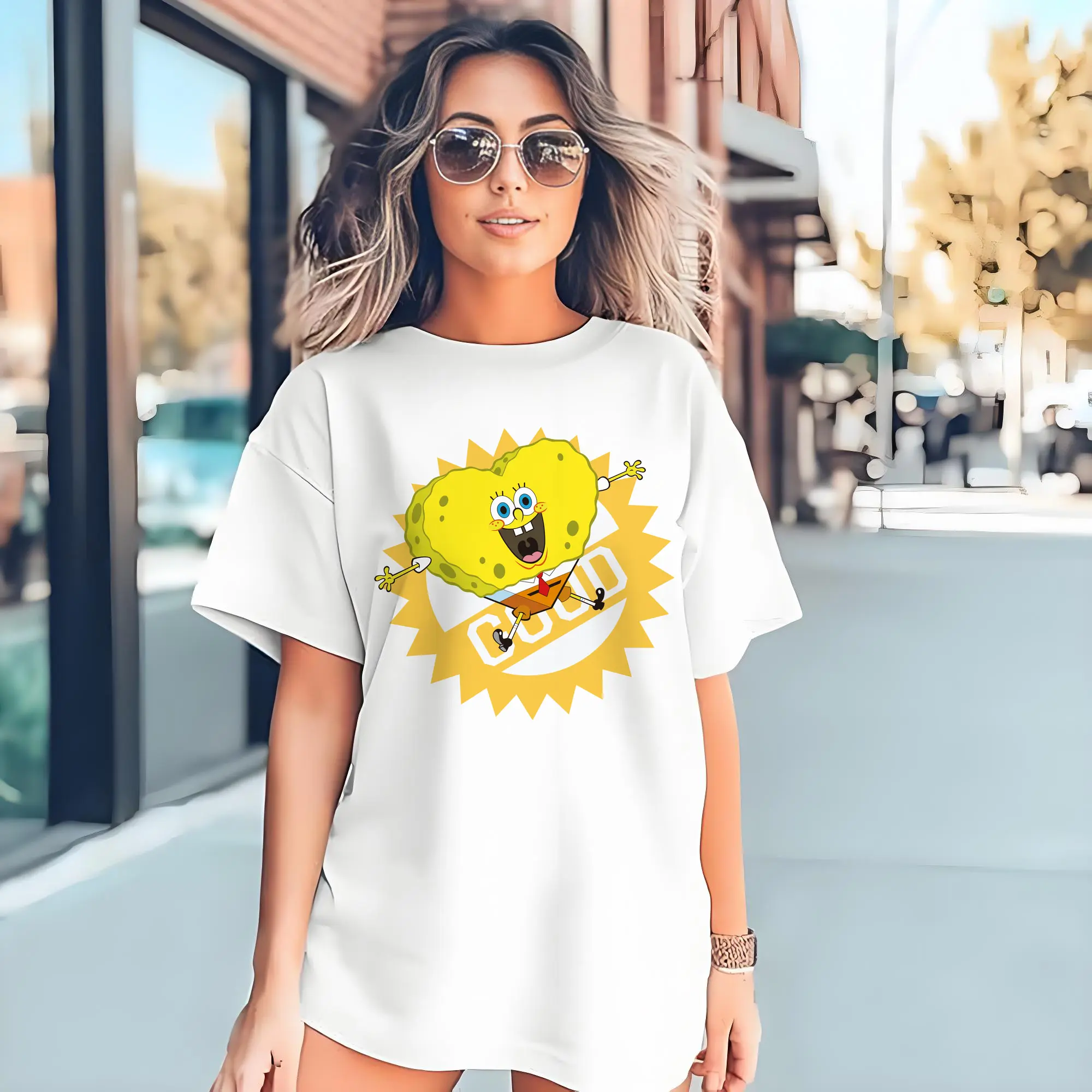 heart-shaped spongebob squarepants t shirt