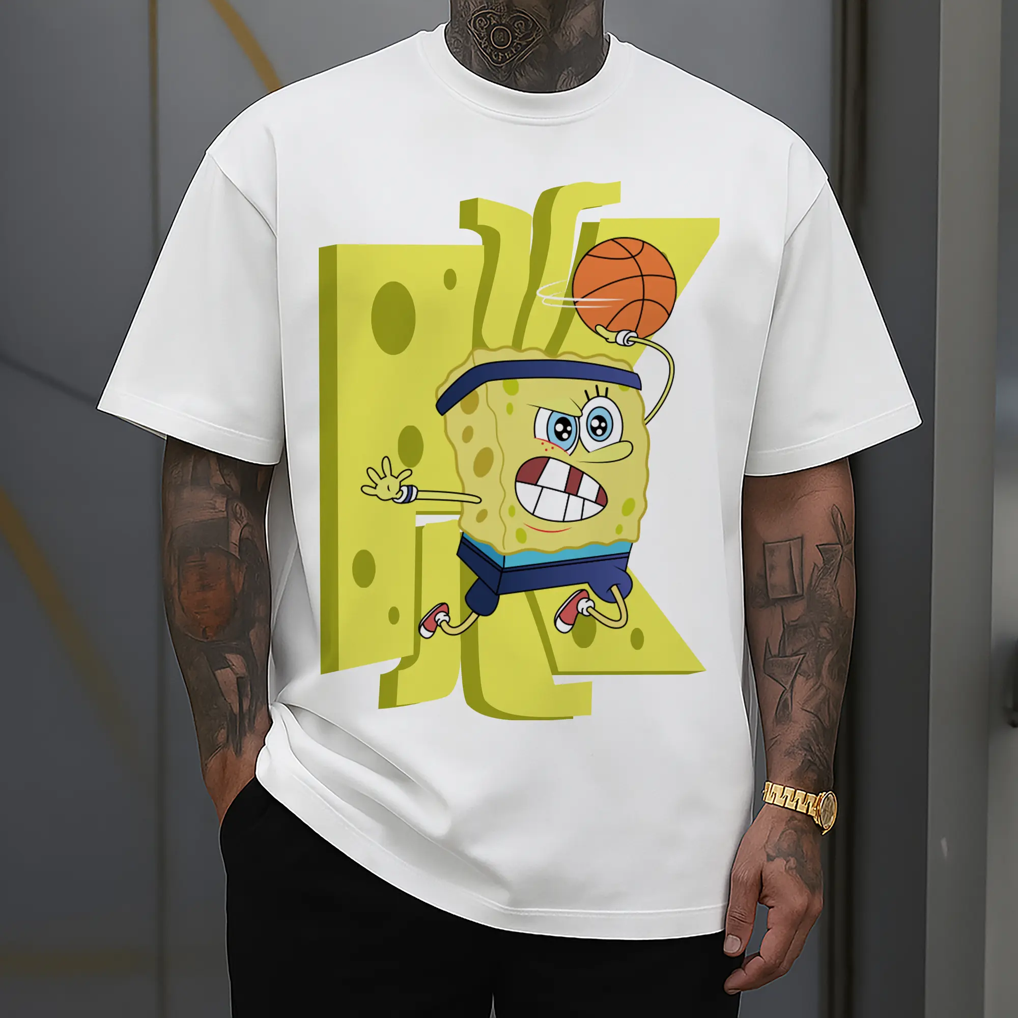 spongebob squarepants dank！graphic t-shirt