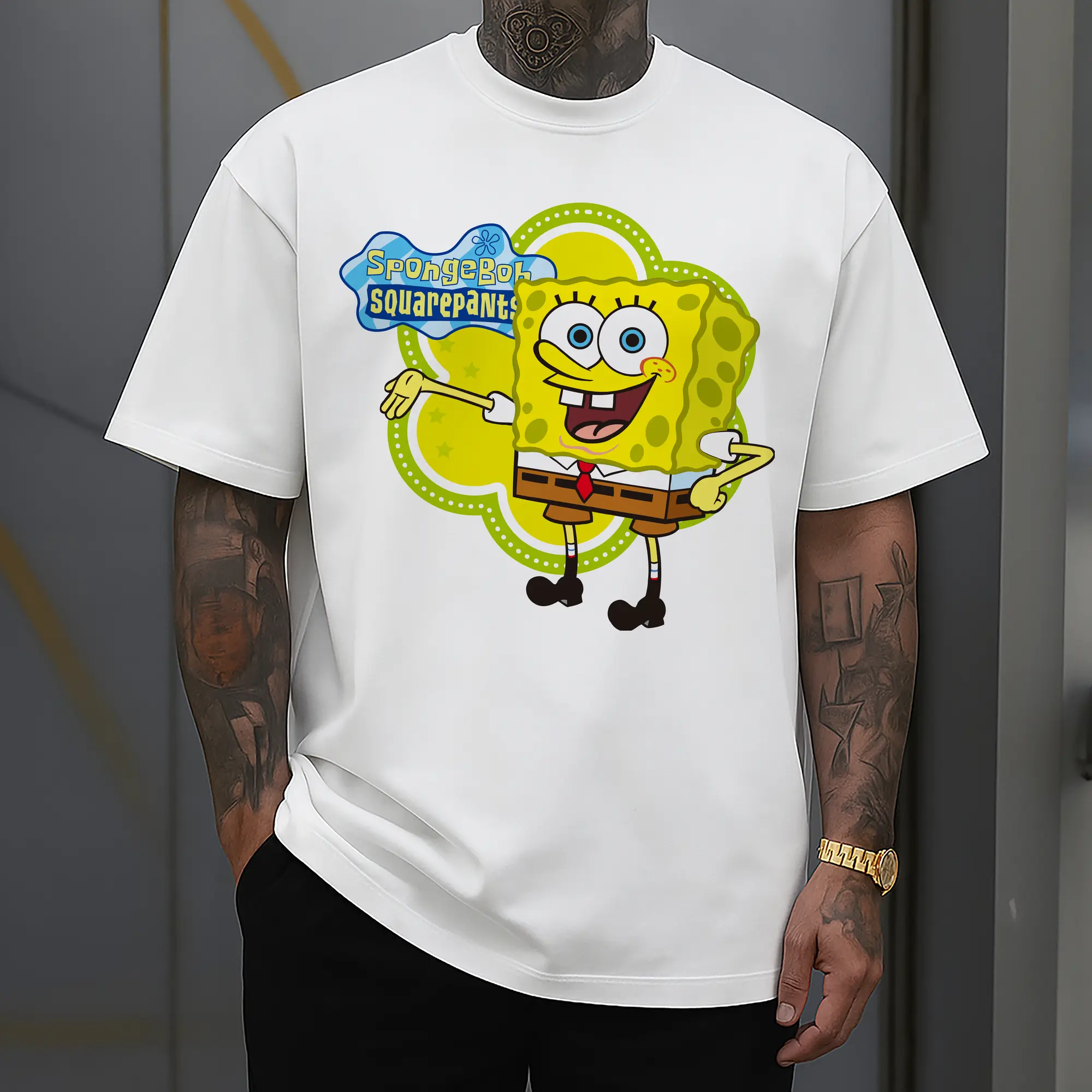 spongebob squarepants graphic t-shirt