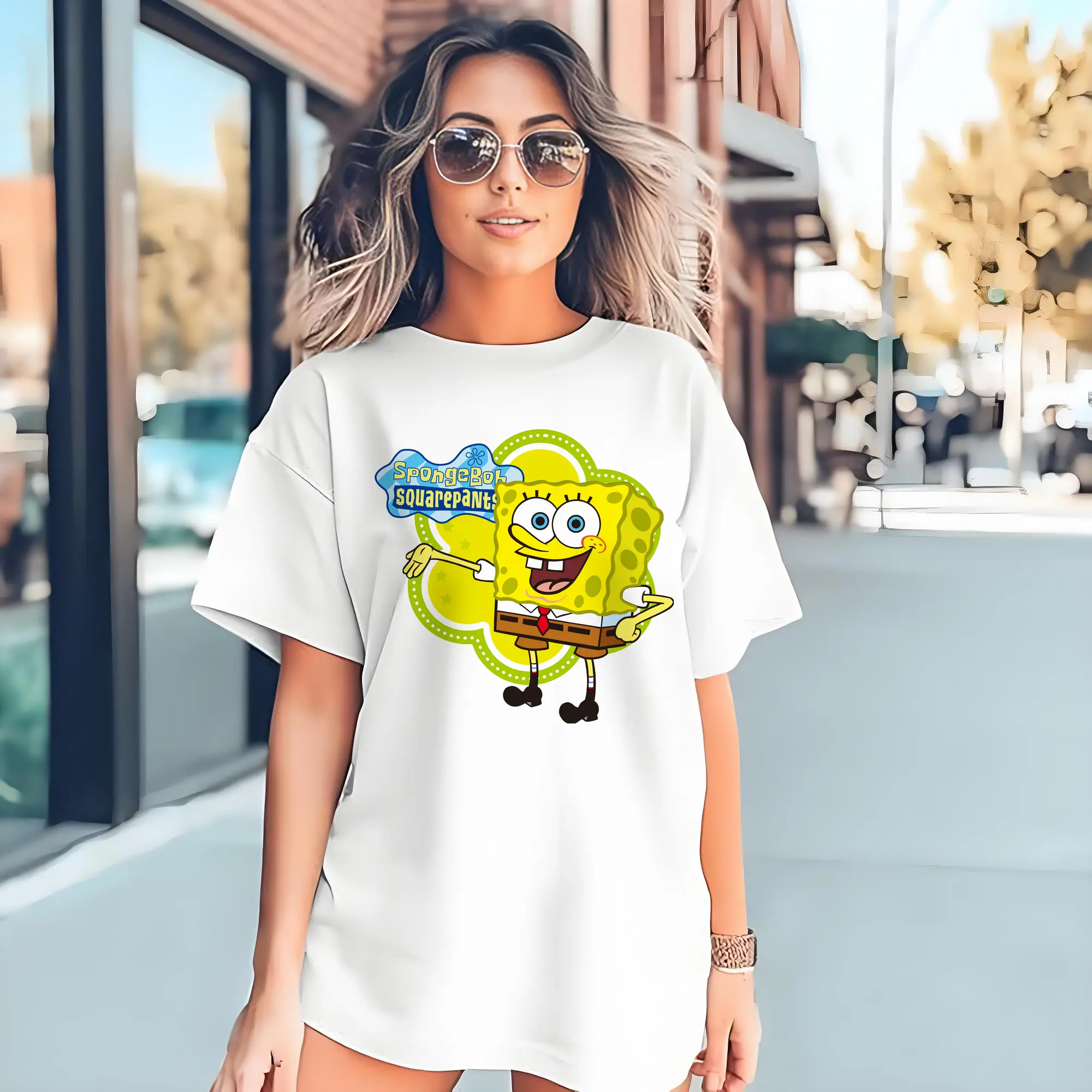 spongebob squarepants graphic t-shirt