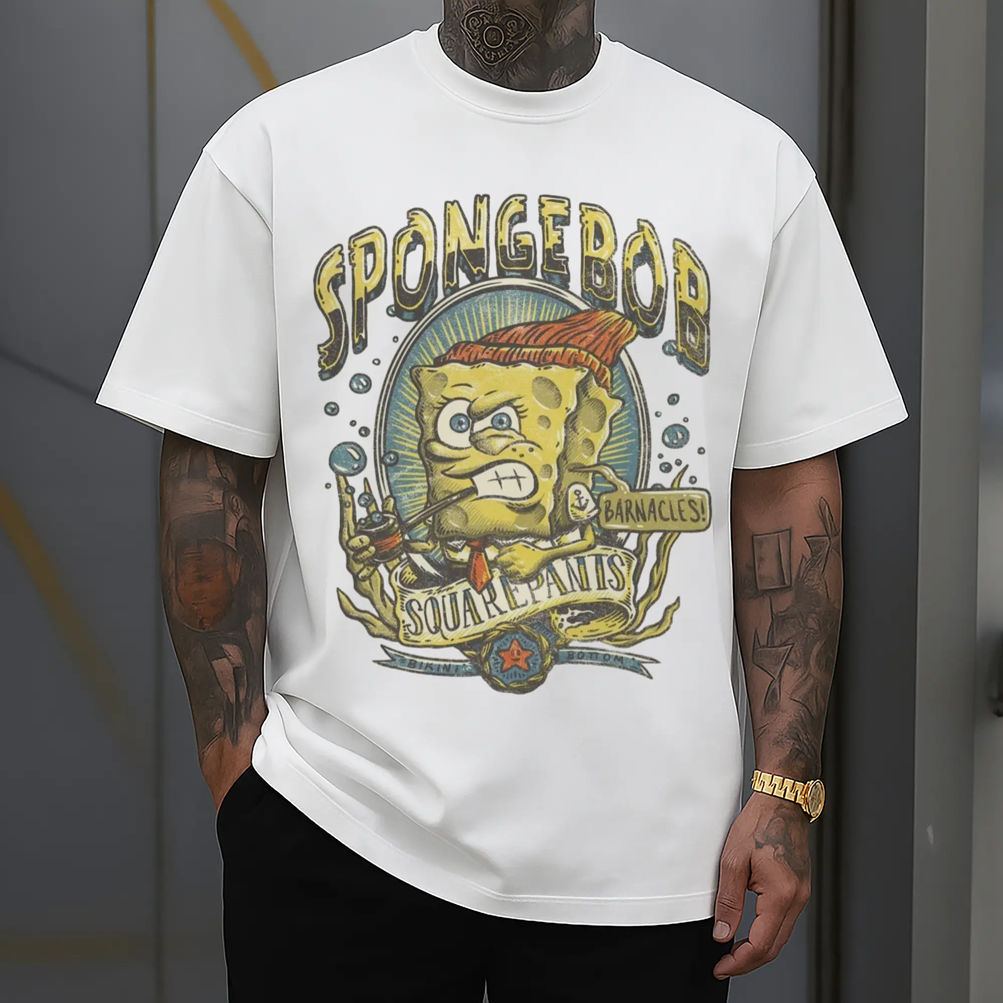 spongebob squarepants Retro art t shirt
