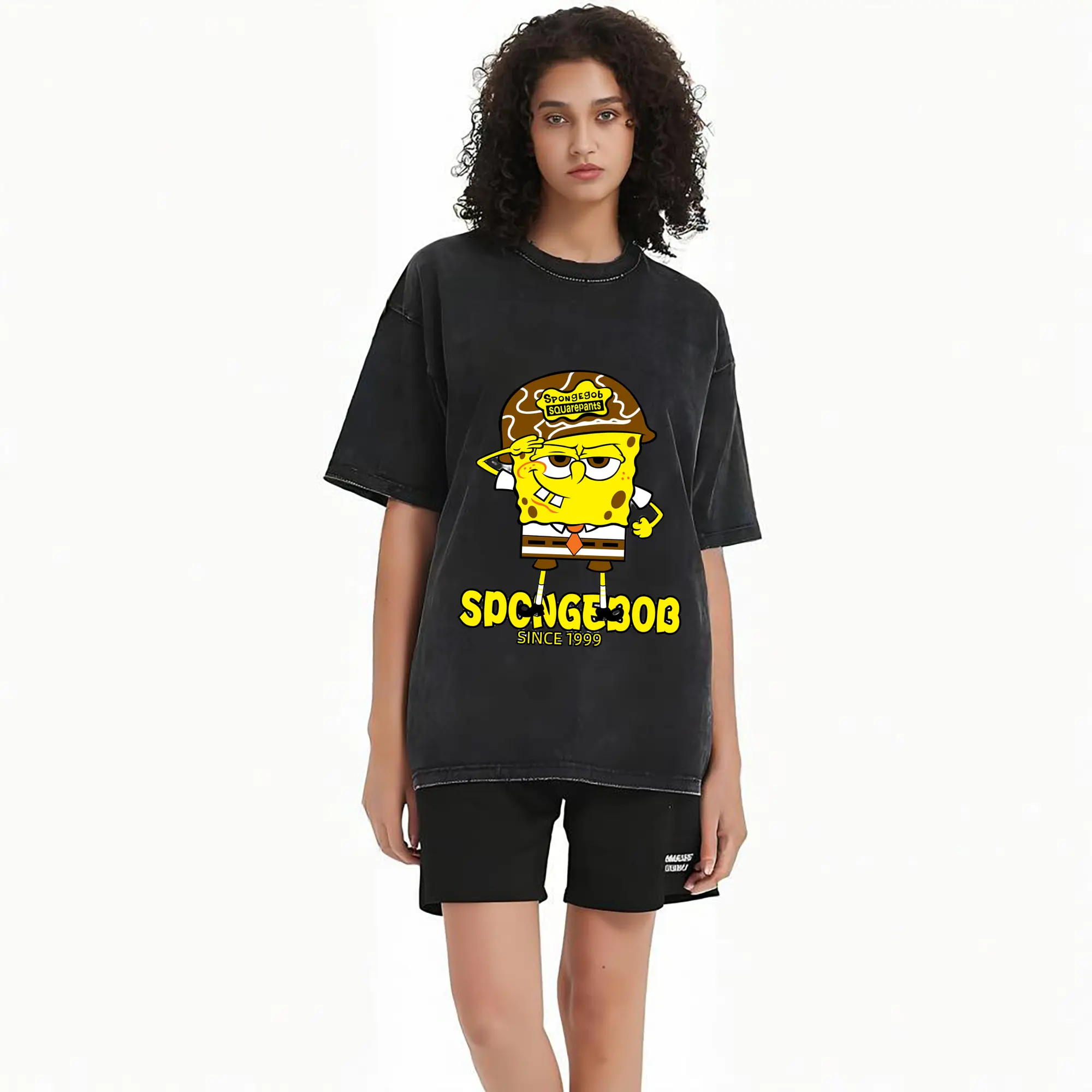 adults spongebob squarepants soldier graphic t shirts