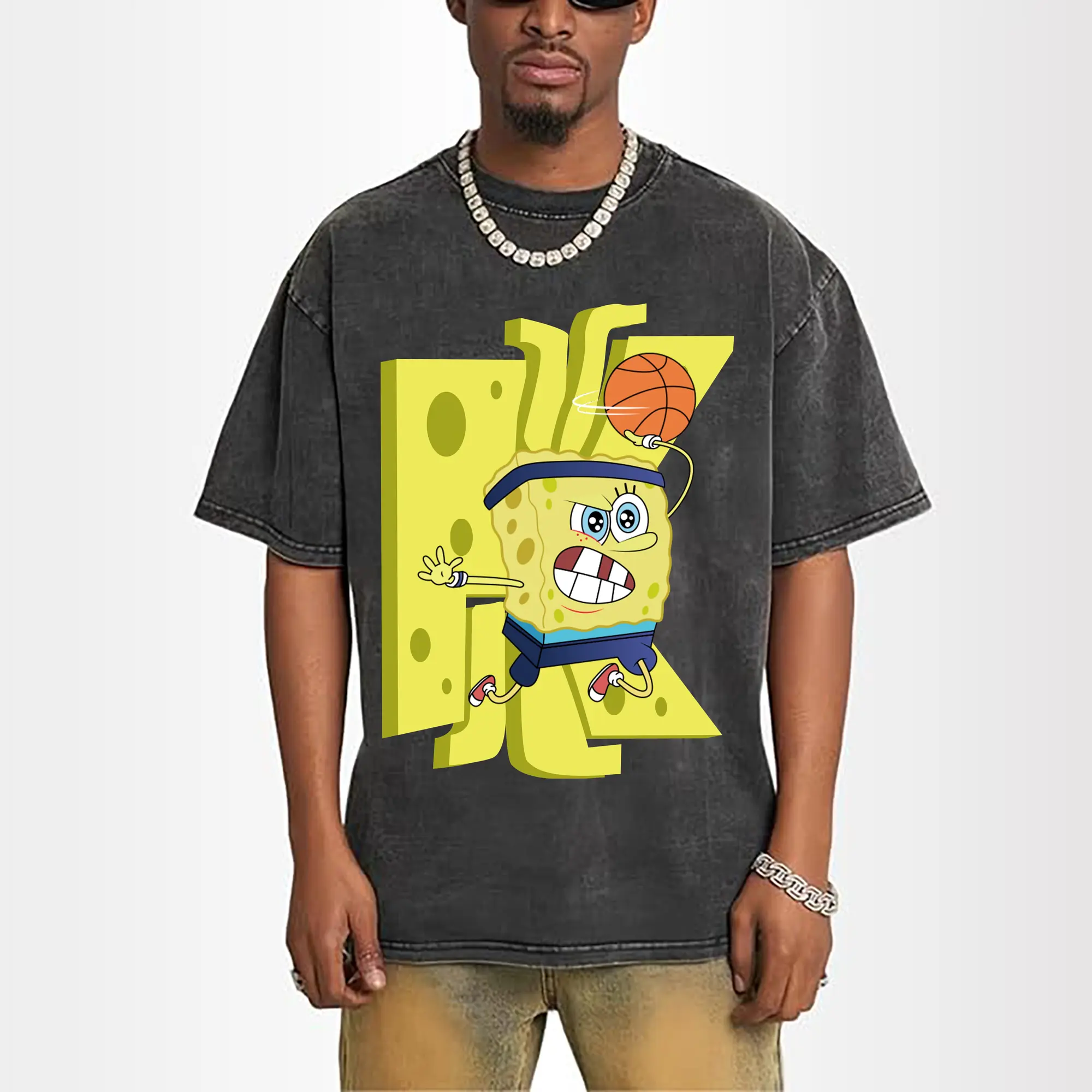 spongebob squarepants dank！graphic t-shirt