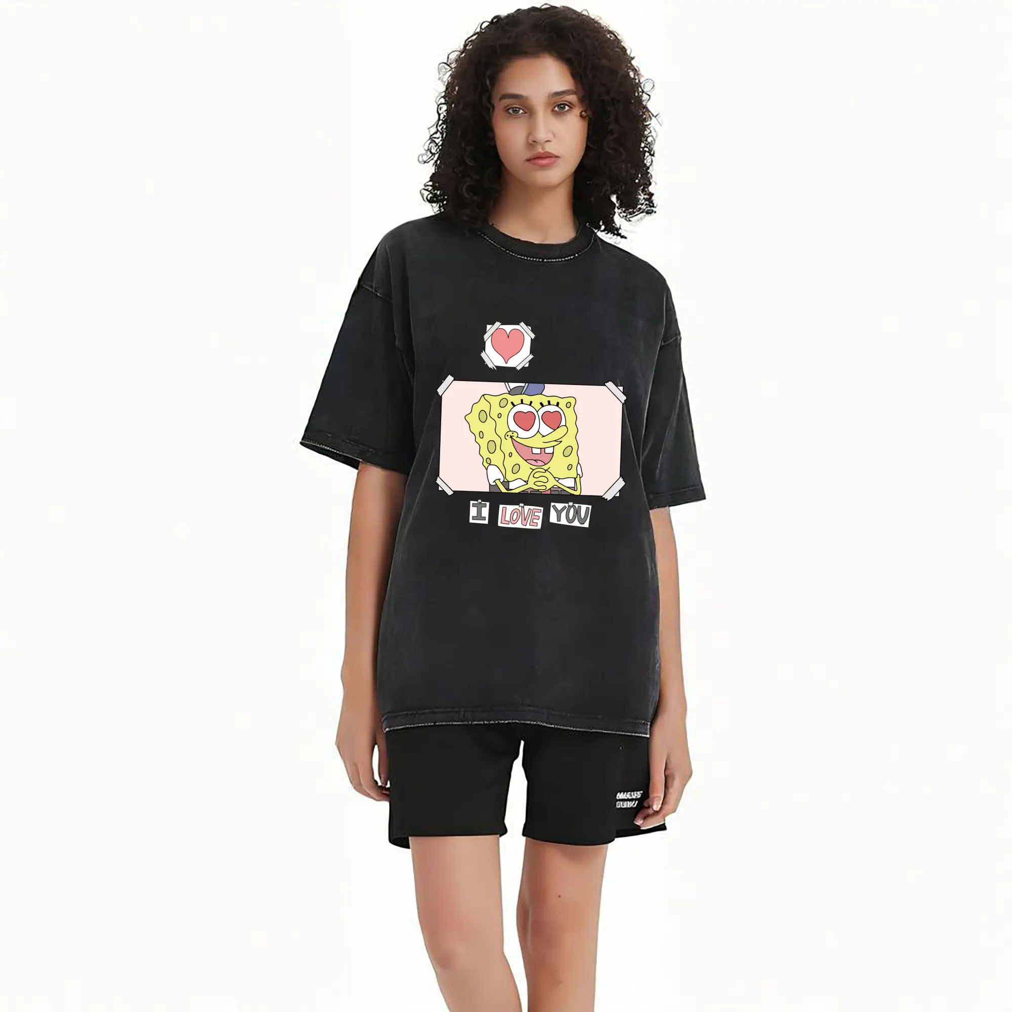 spongebob squarepants i love you  graphic t-shirt