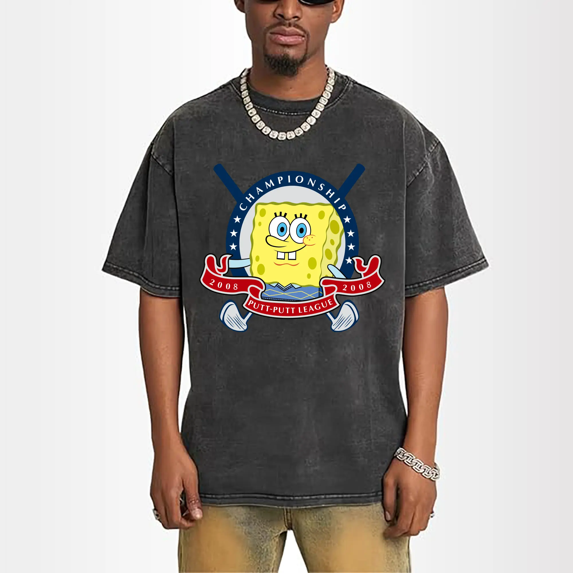 spongebob squarepants putt putt league art t shirt