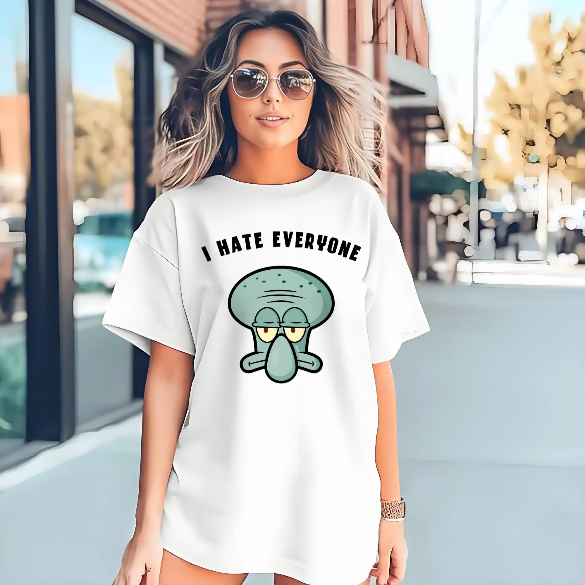 Men's Spongebob Squidward l Hate Everyone Tee