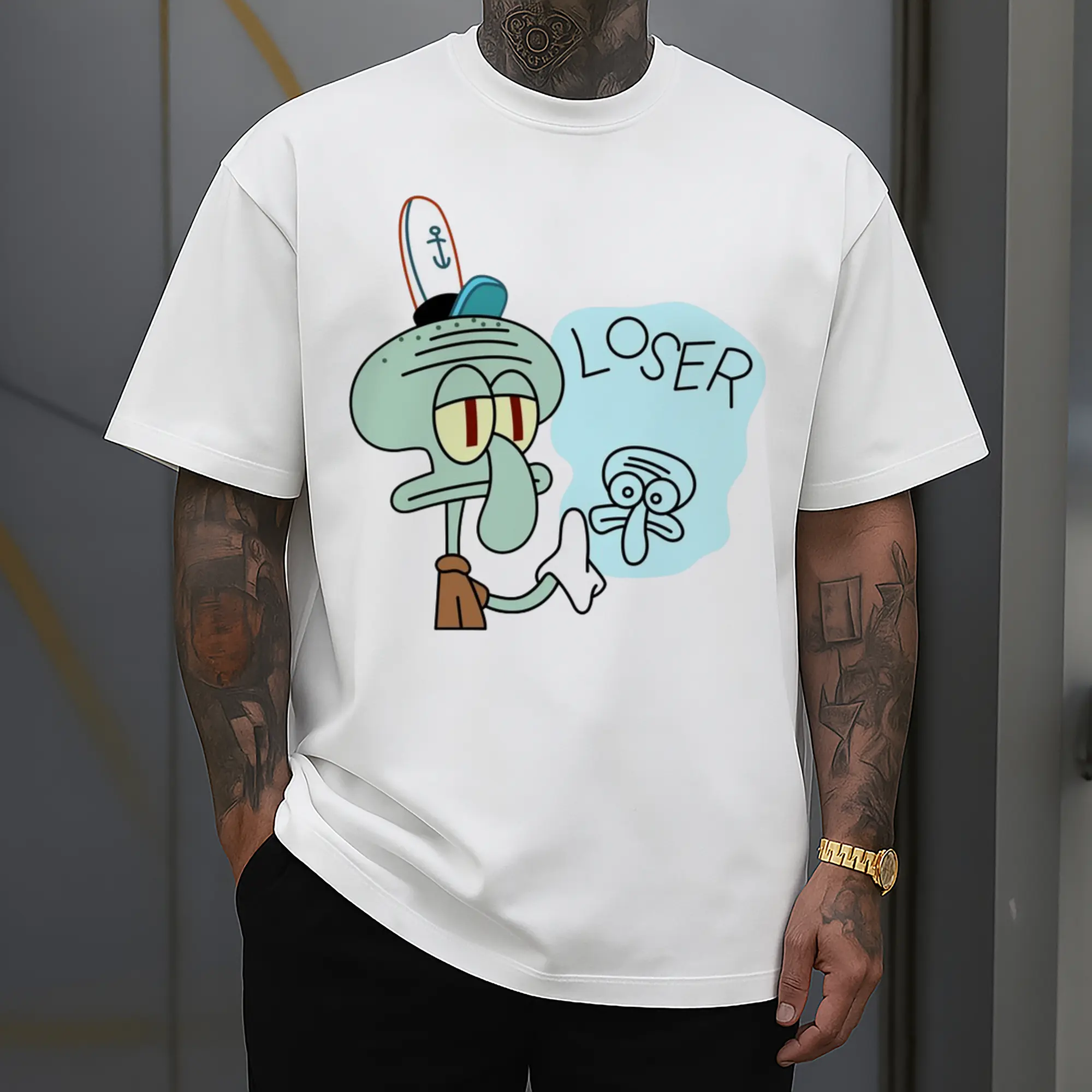 Men's Spongebob Squidward loser designs Tee