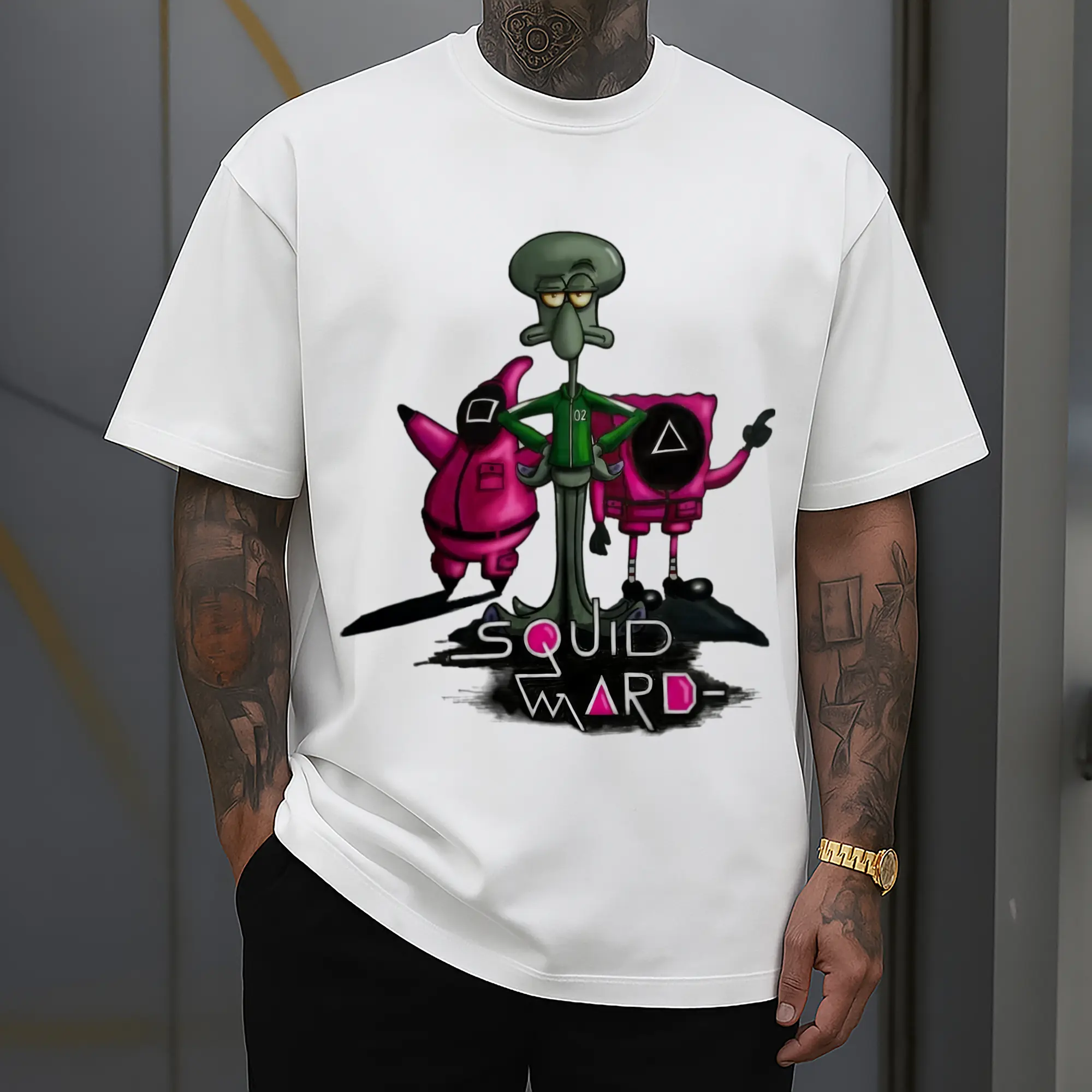 Squidward Men&#039;s Adult Squidward game Graphic T-Shirt