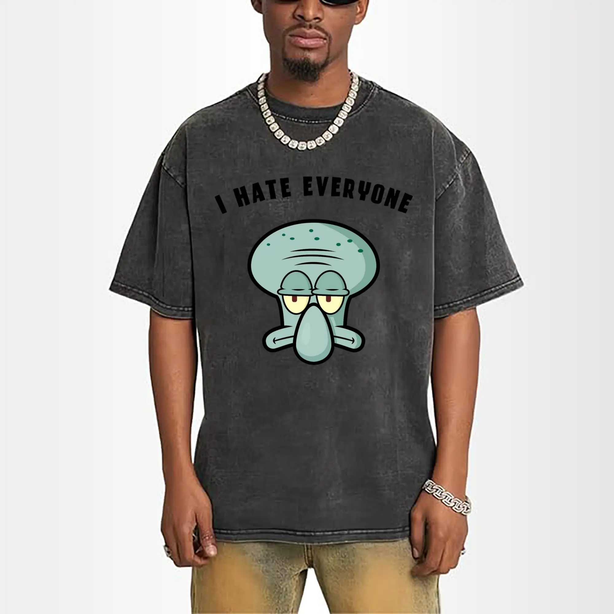 Men's Spongebob Squidward l Hate Everyone Tee