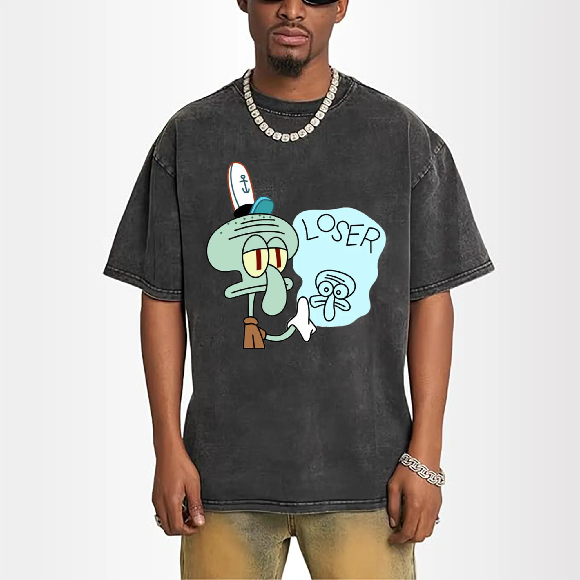 Men's Spongebob Squidward loser designs Tee