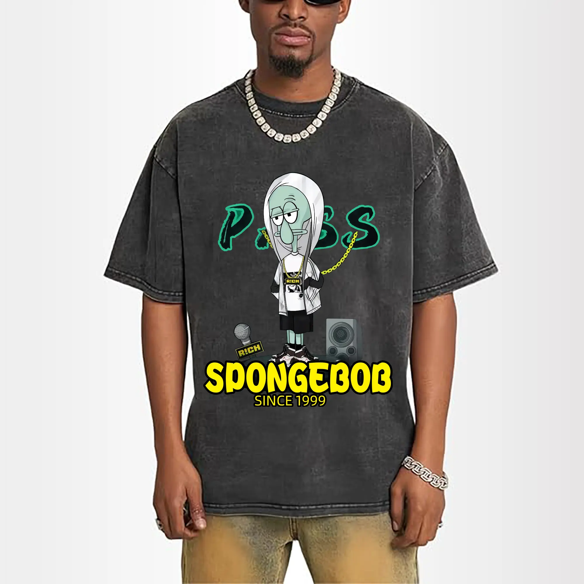 Spongebob Squidward hip hop Costume T-Shirt
