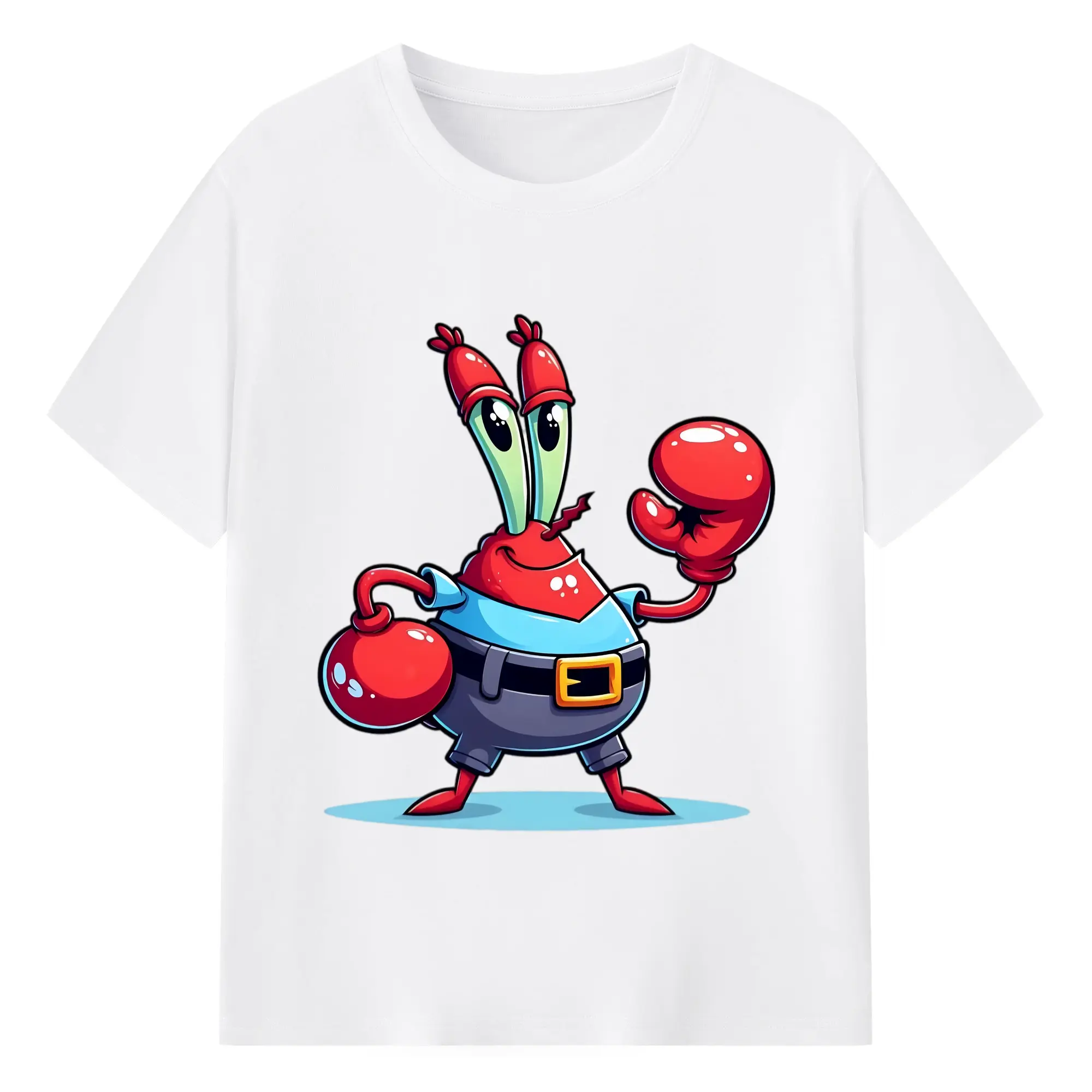 Spongebob Squarepants Mr. Krabs  t-Shirt - 180g Cotton T-Shirt With Front Heat Transfer Print – Soft, Lightweight, Fitted Design – Comfortable Casual Wear For Sports & Everyday Use