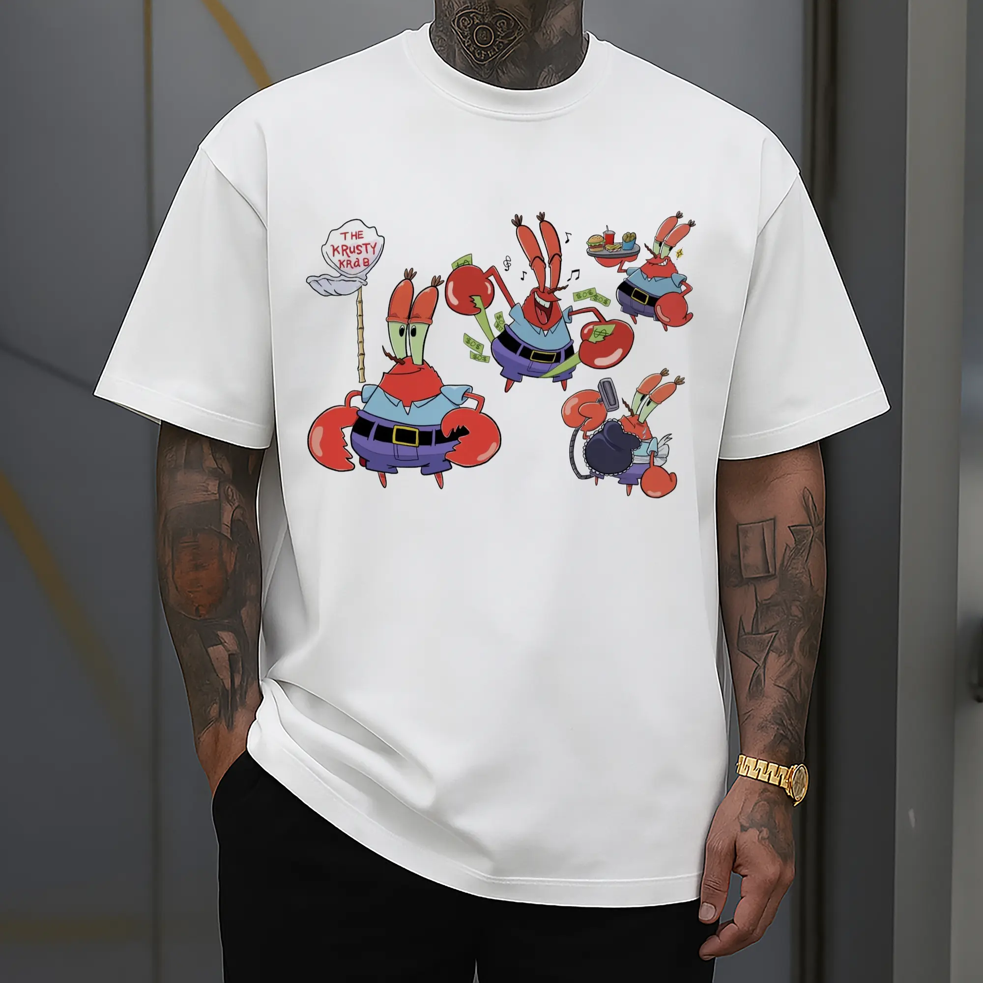 Spongebob Squarepants Mr. Krabs collage t-Shirt