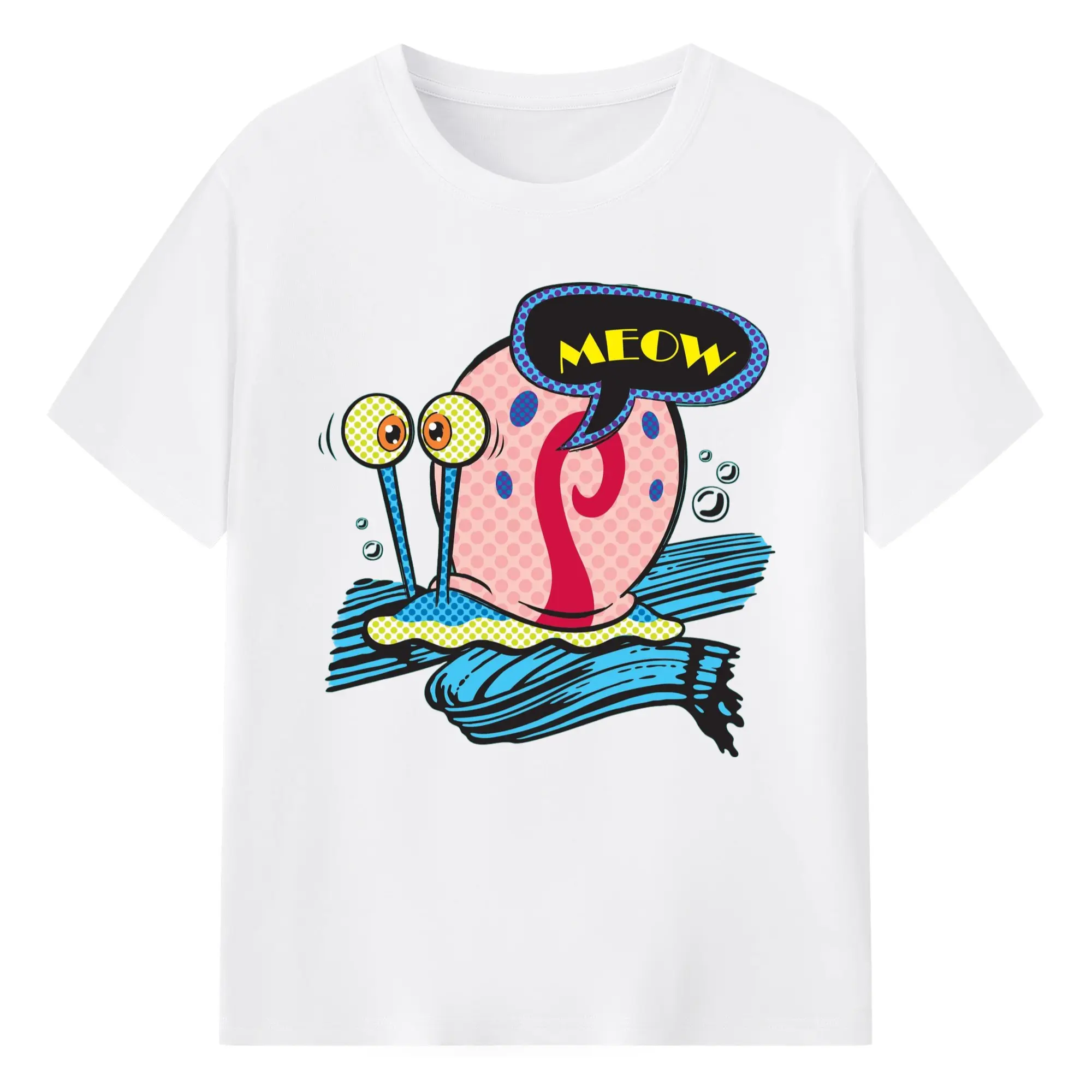 SpongeBob SquarePants Gary the Snail  T-Shirt - 180g Cotton T-Shirt With Front Heat Transfer Print – Soft, Lightweight, Fitted Design – Comfortable Casual Wear For Sports & Everyday Use