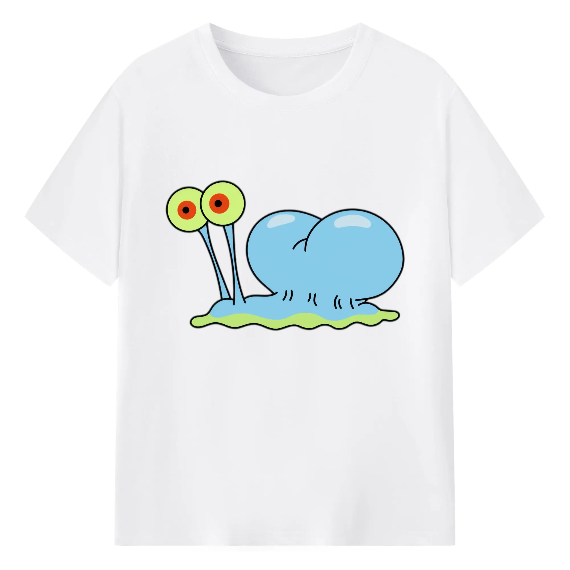 Gary the Snail  Graphic T-Shirt - 180g Cotton T-Shirt With Front Heat Transfer Print – Soft, Lightweight, Fitted Design – Comfortable Casual Wear For Sports & Everyday Use