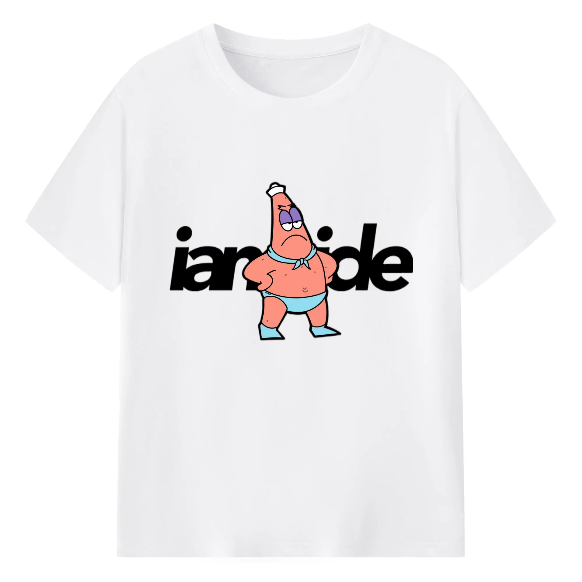 Super Patrick Star  Graphic T-Shirt - 180g Cotton T-Shirt With Front Heat Transfer Print – Soft, Lightweight, Fitted Design – Comfortable Casual Wear For Sports & Everyday Use