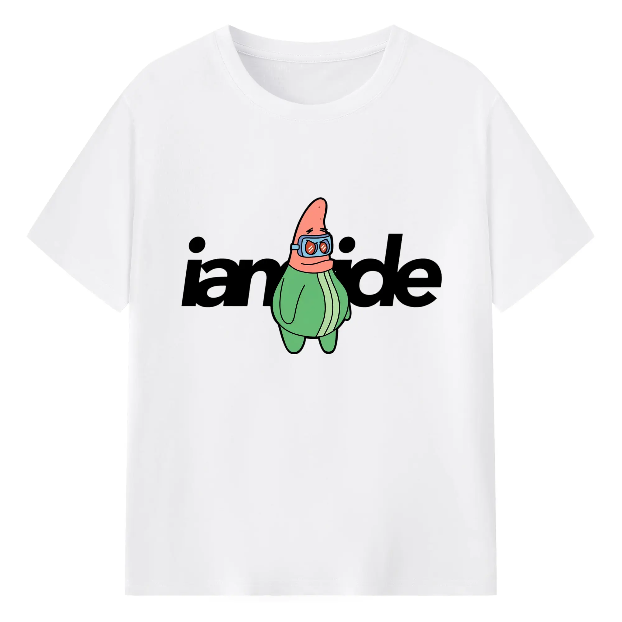 Spongebob Patrick Star angry Graphic Tee - 180g Cotton T-Shirt With Front Heat Transfer Print – Soft, Lightweight, Fitted Design – Comfortable Casual Wear For Sports & Everyday Use