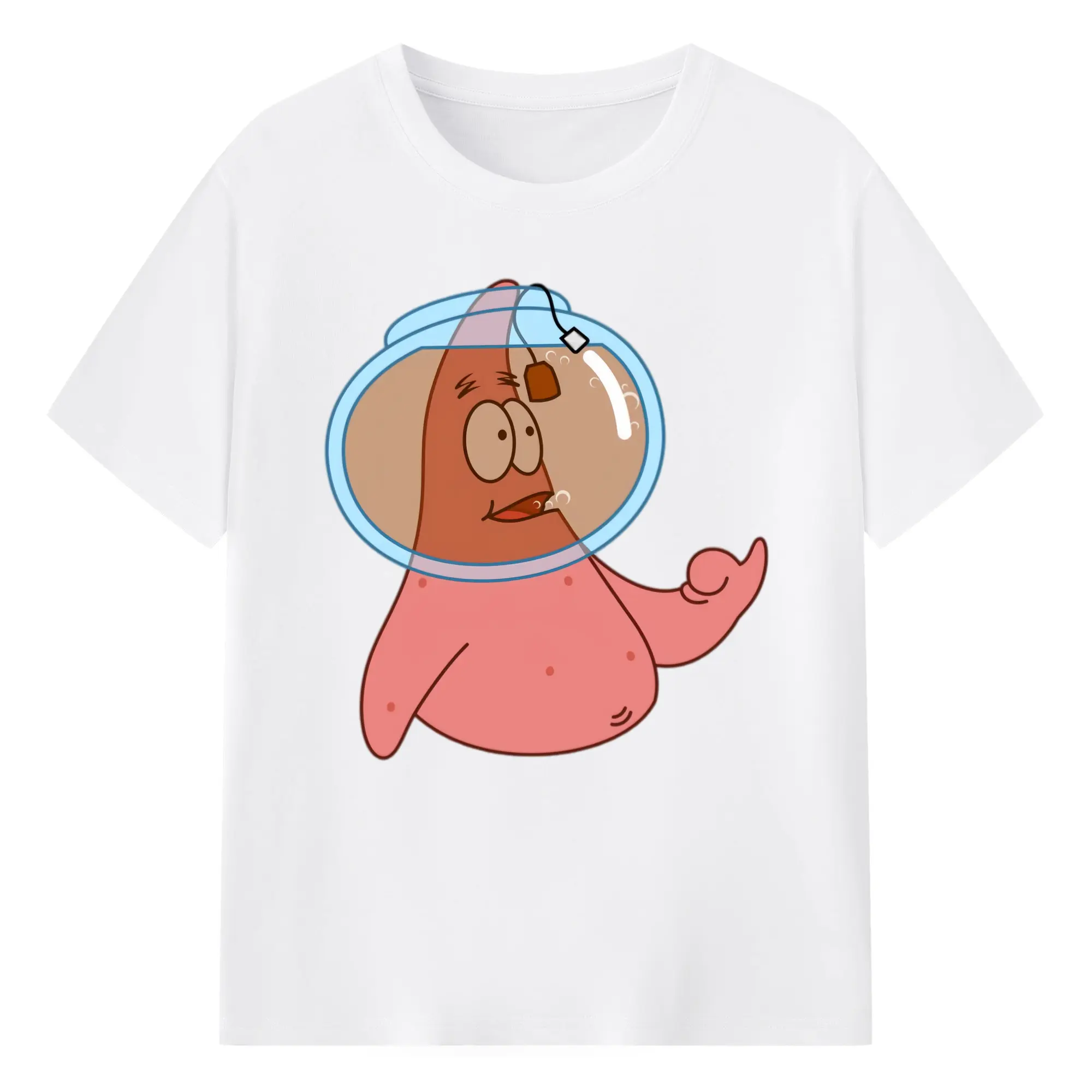Mens  Patrick Star  fuck Graphic T-Shirt - 180g Cotton T-Shirt With Front Heat Transfer Print – Soft, Lightweight, Fitted Design – Comfortable Casual Wear For Sports & Everyday Use