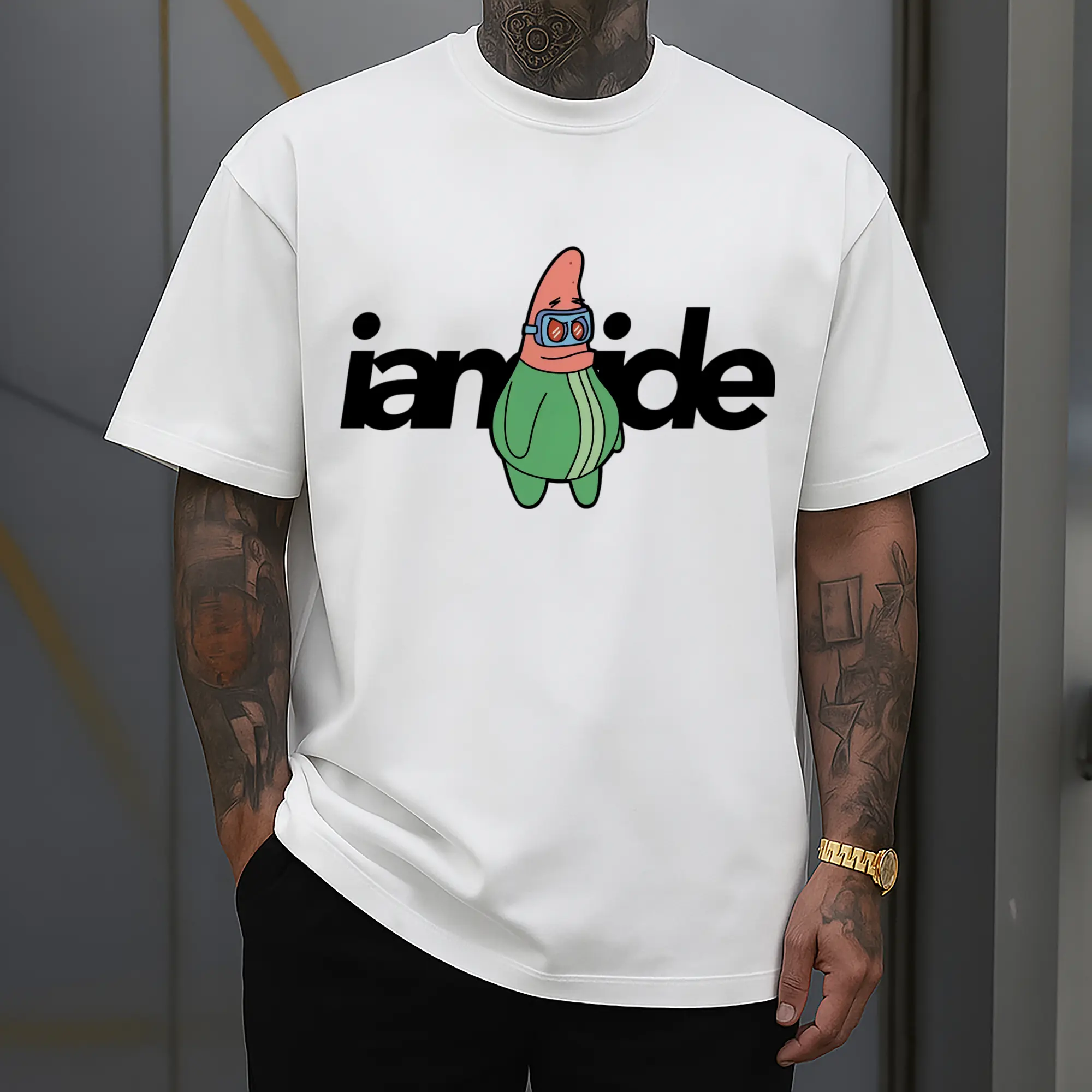 spongebob Patrick Star angry Graphic Tee