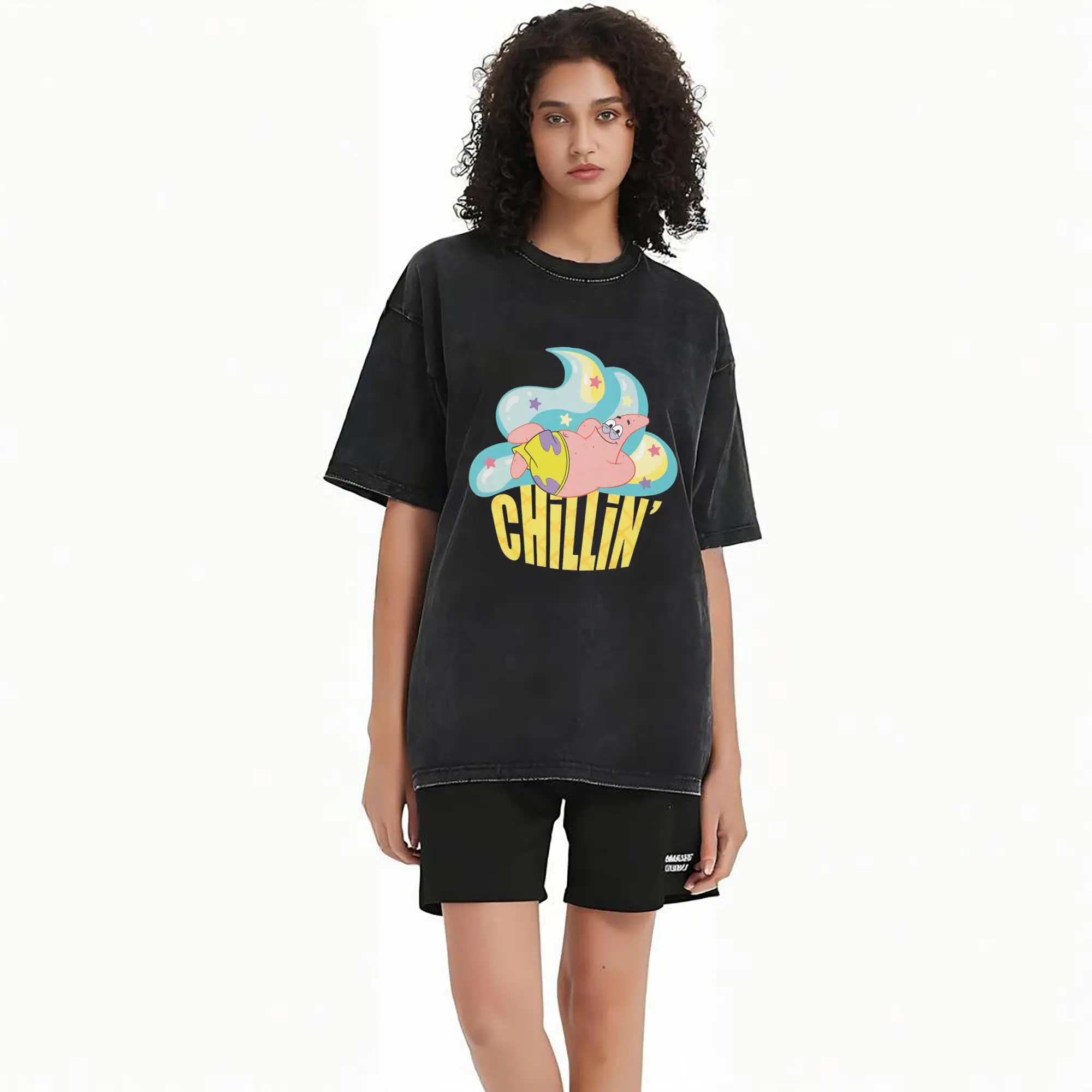 spongebob Patrick Star chillin Graphic Tee