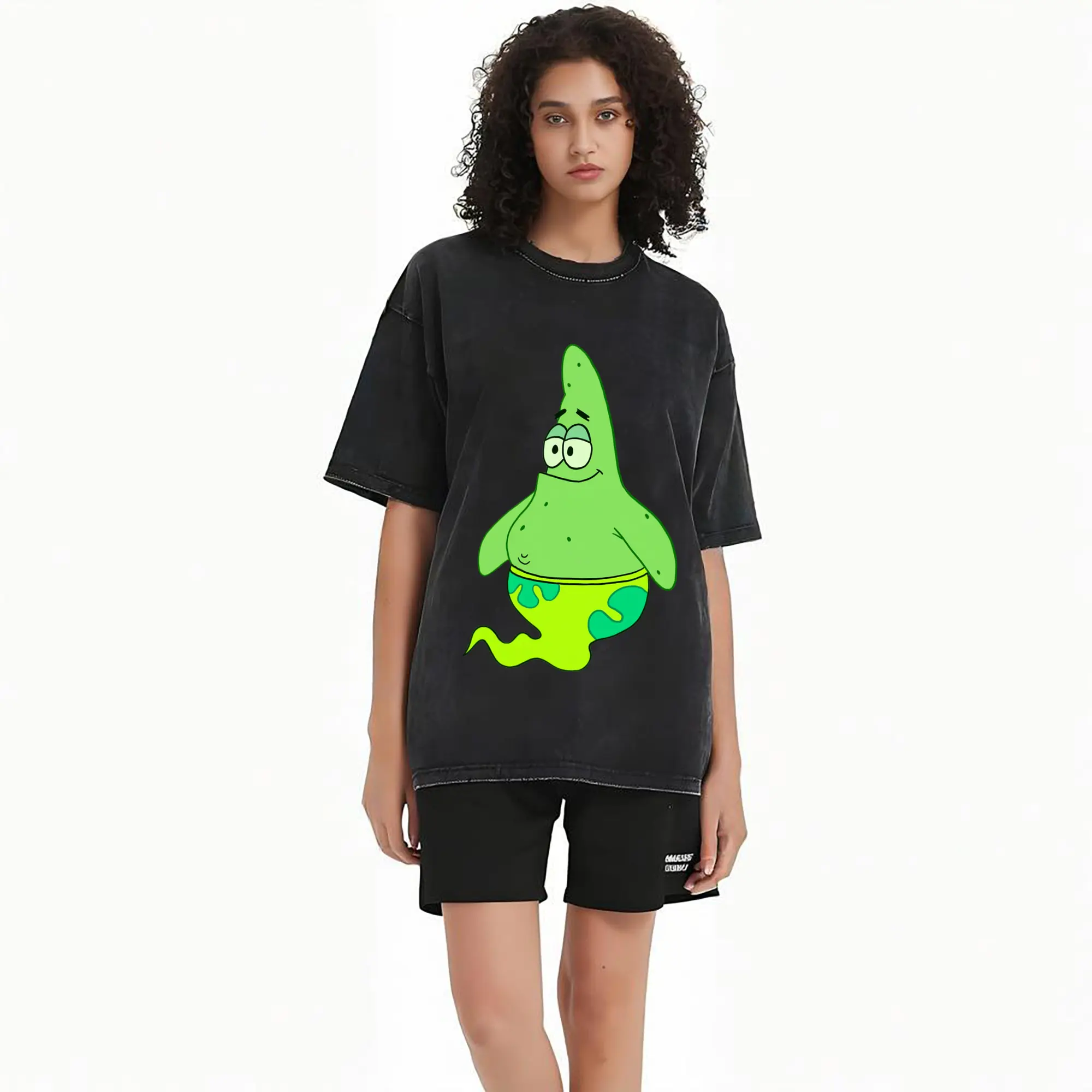 green Patrick Star Graphic T-Shirt