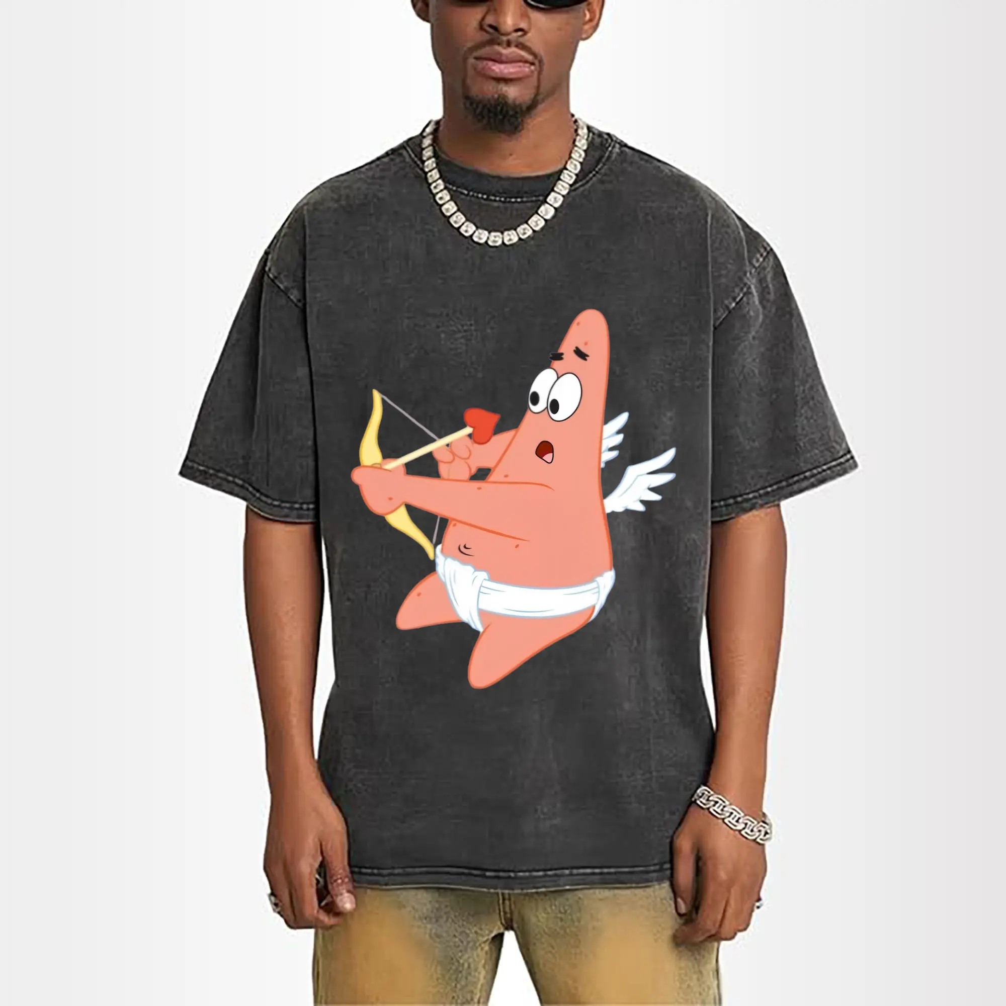 spongebob Patrick Star Cupid&#039;s Arrow Graphic Tee