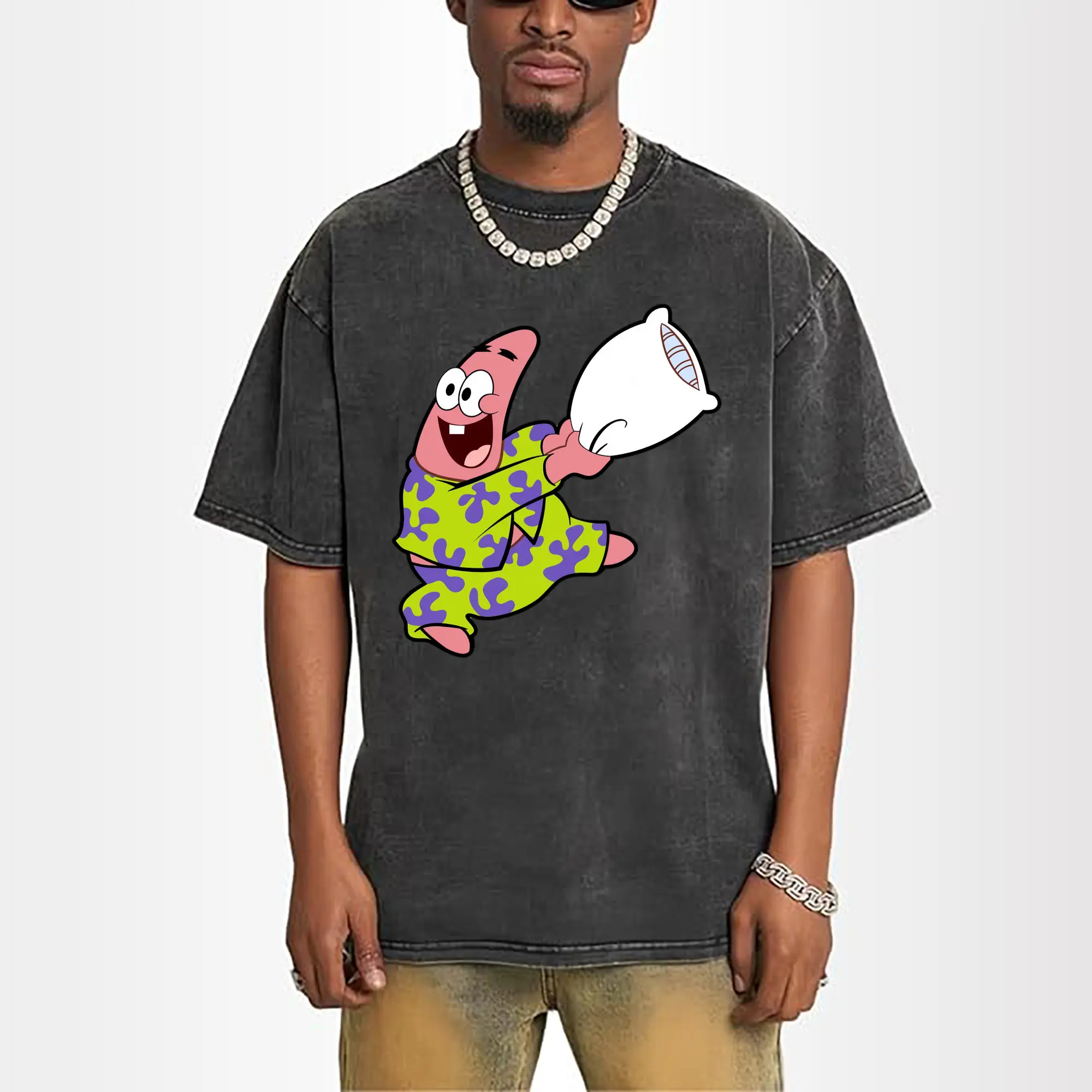spongebob Patrick Star Pillow Fight tee