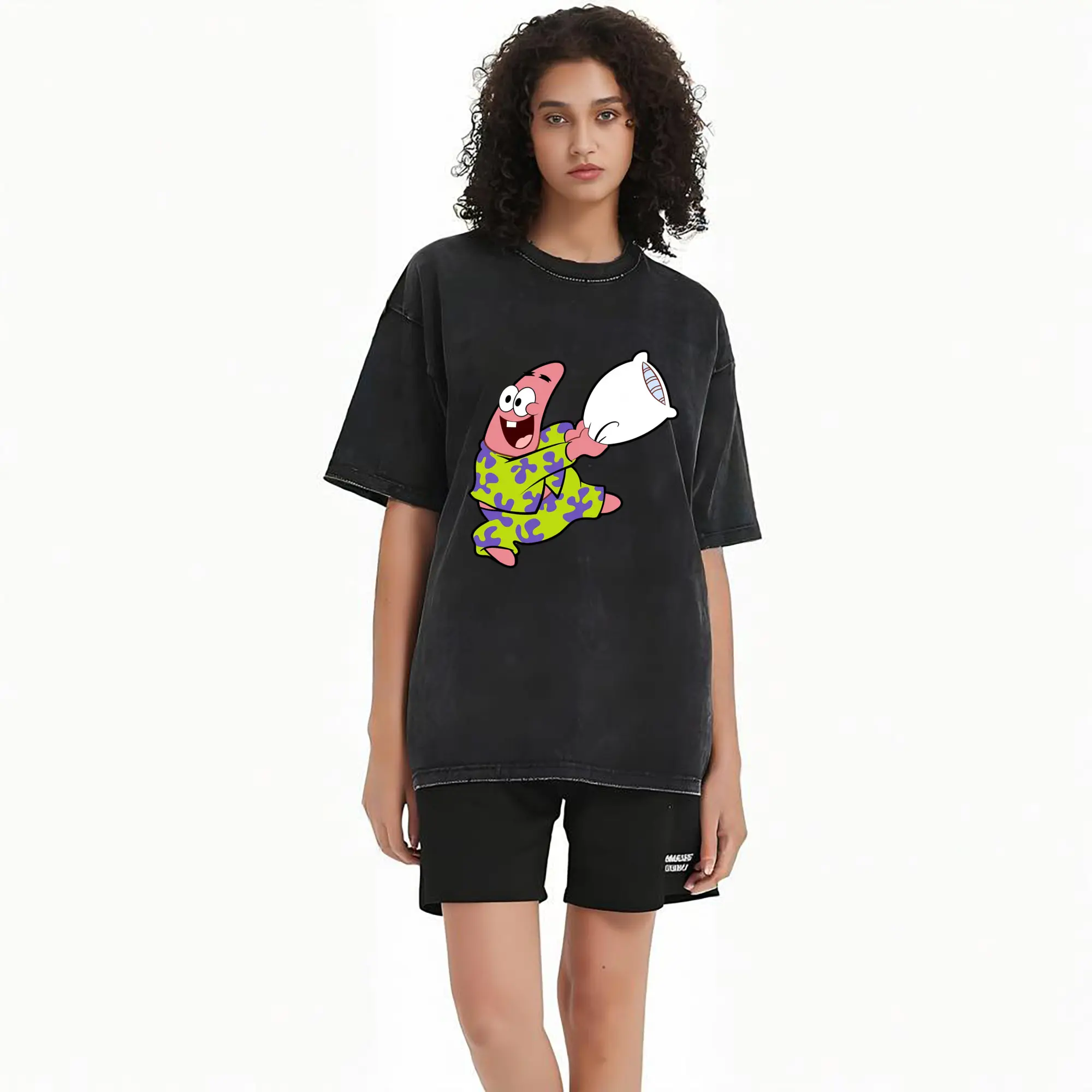 spongebob Patrick Star Pillow Fight tee