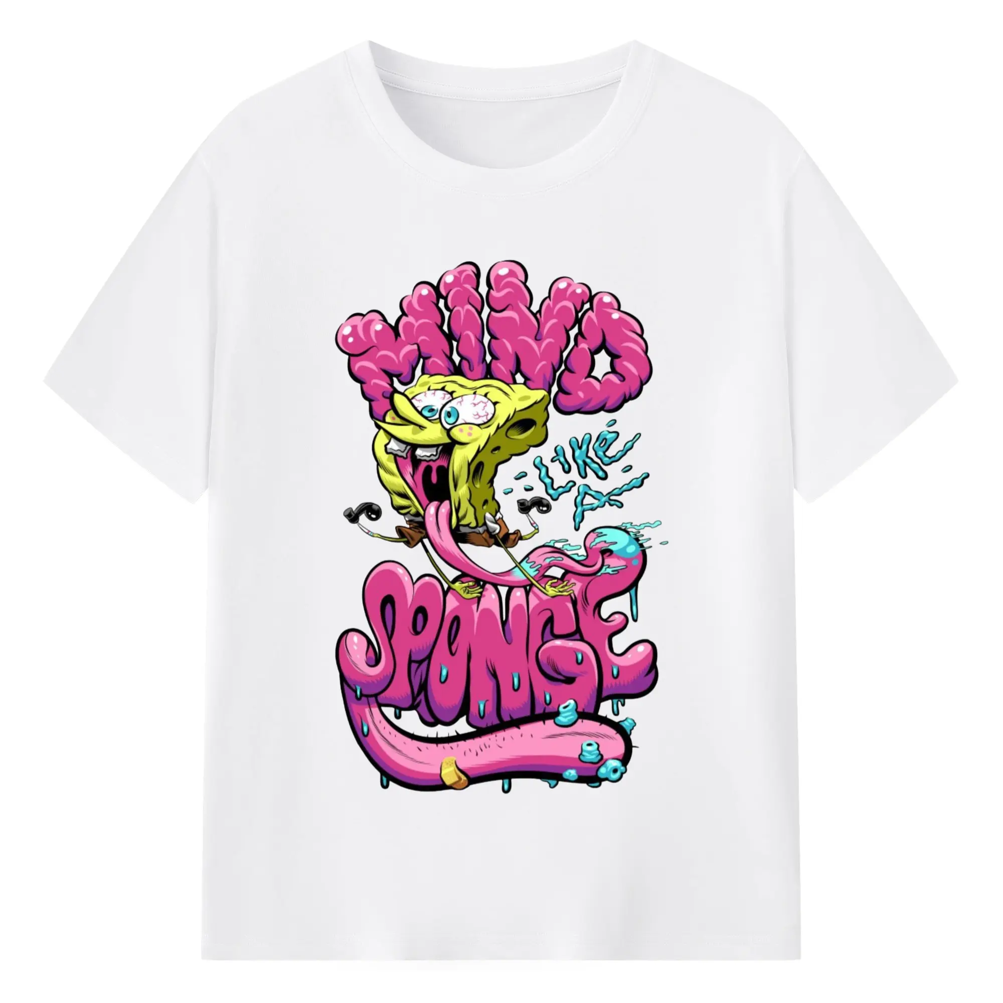 Spongebob squarepants and Patrick Star super art tee - 180g Cotton T-Shirt With Front Heat Transfer Print – Soft, Lightweight, Fitted Design – Comfortable Casual Wear For Sports & Everyday Use