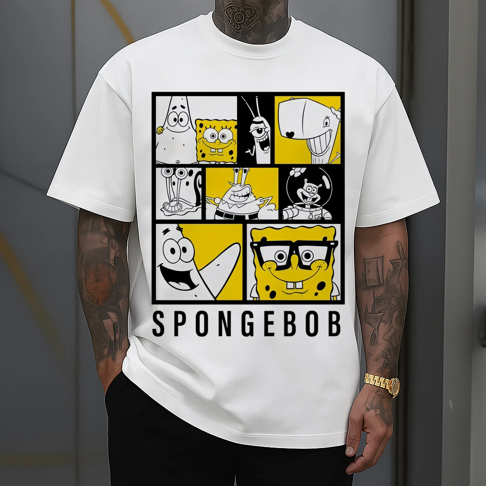 spongebob squarepants and friends drink t-shirt