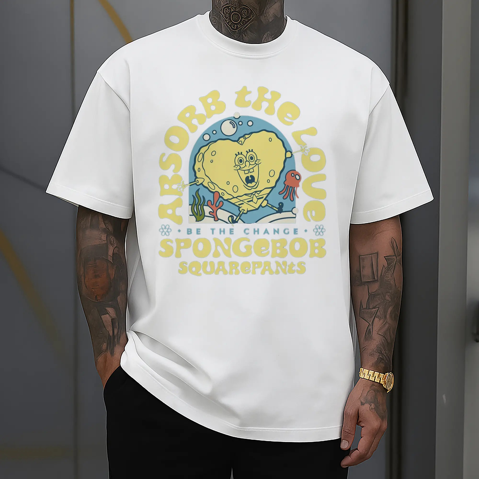spongebob squarepants art t shirt