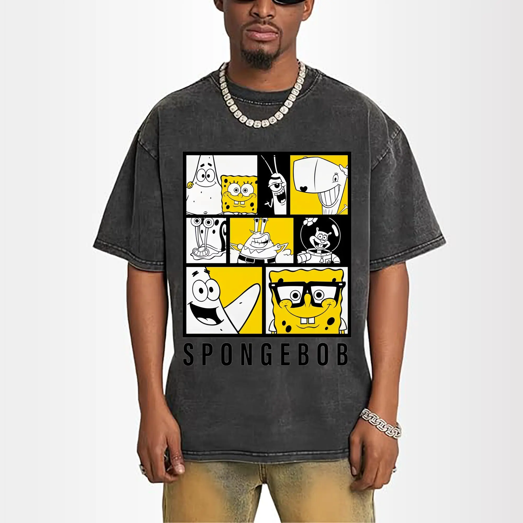 spongebob squarepants and friends drink t-shirt