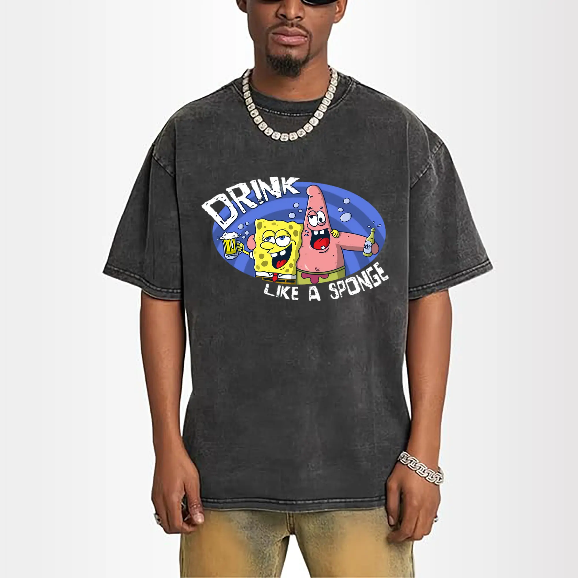 spongebob squarepants and Patrick Star drink t-shirt