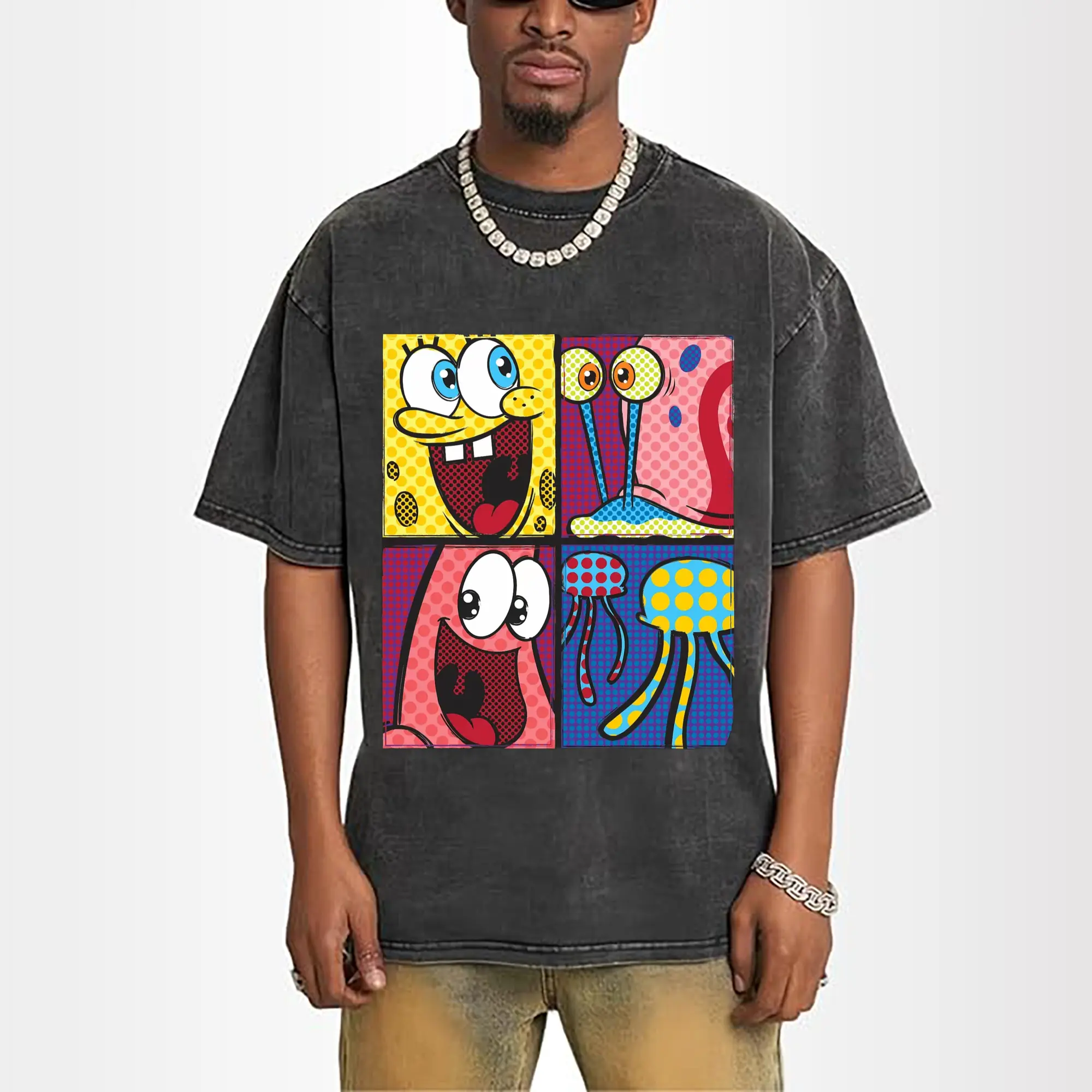 spongebob squarepants and Patrick Star,Gary the Snail Graphic t-shirt